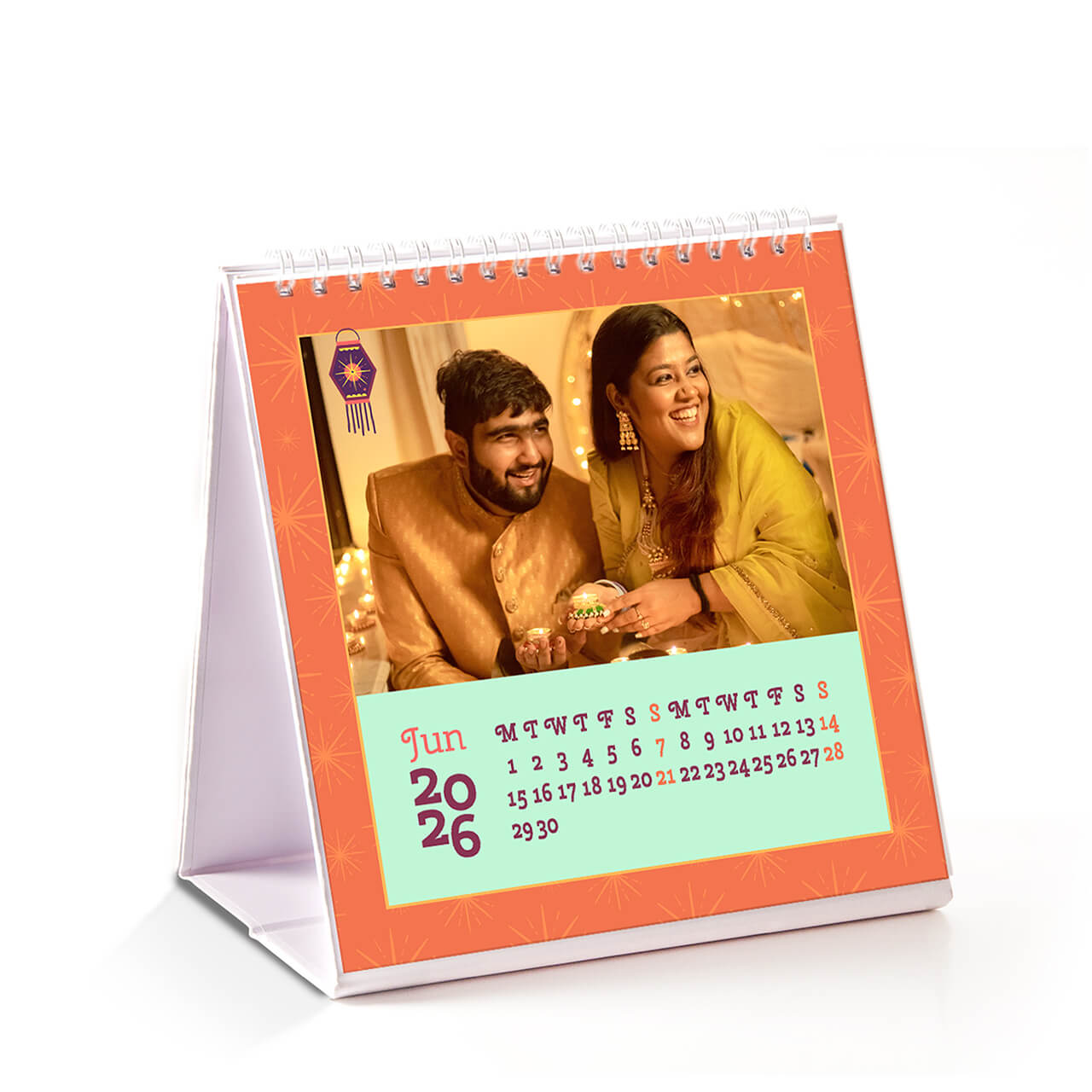 6x6 Desktop Calendar 2026