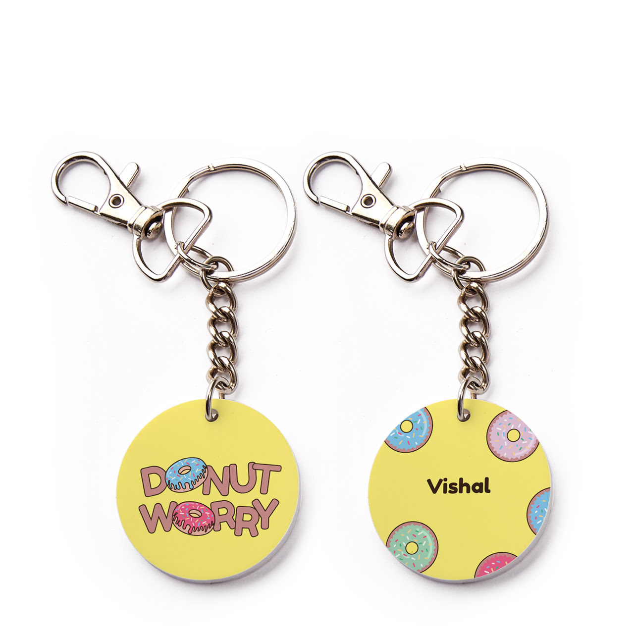 Donut - Name Keychains Donut - Name Keychains