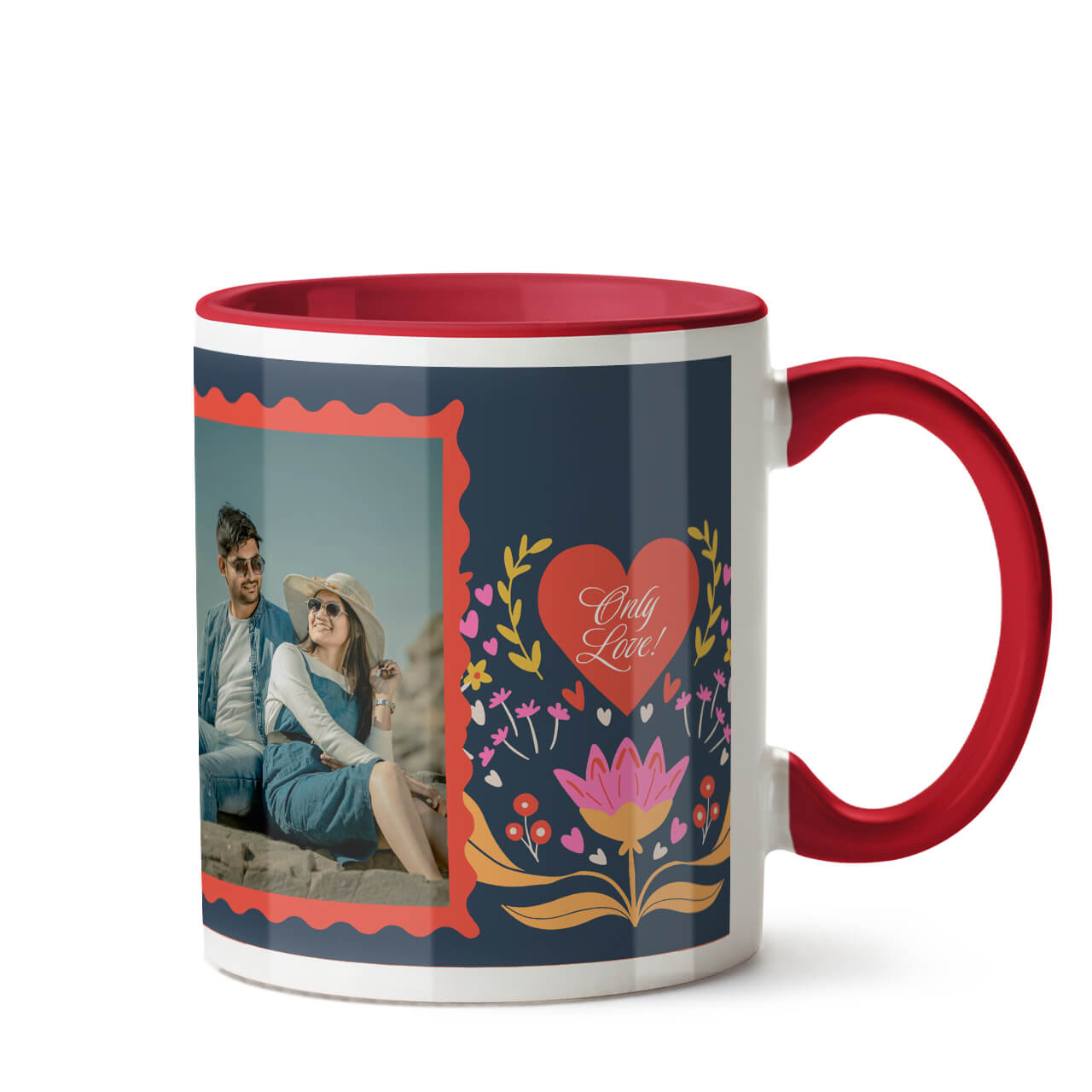 Love Blossoms - Color Inside Mug Love Blossoms - Color Inside Mug