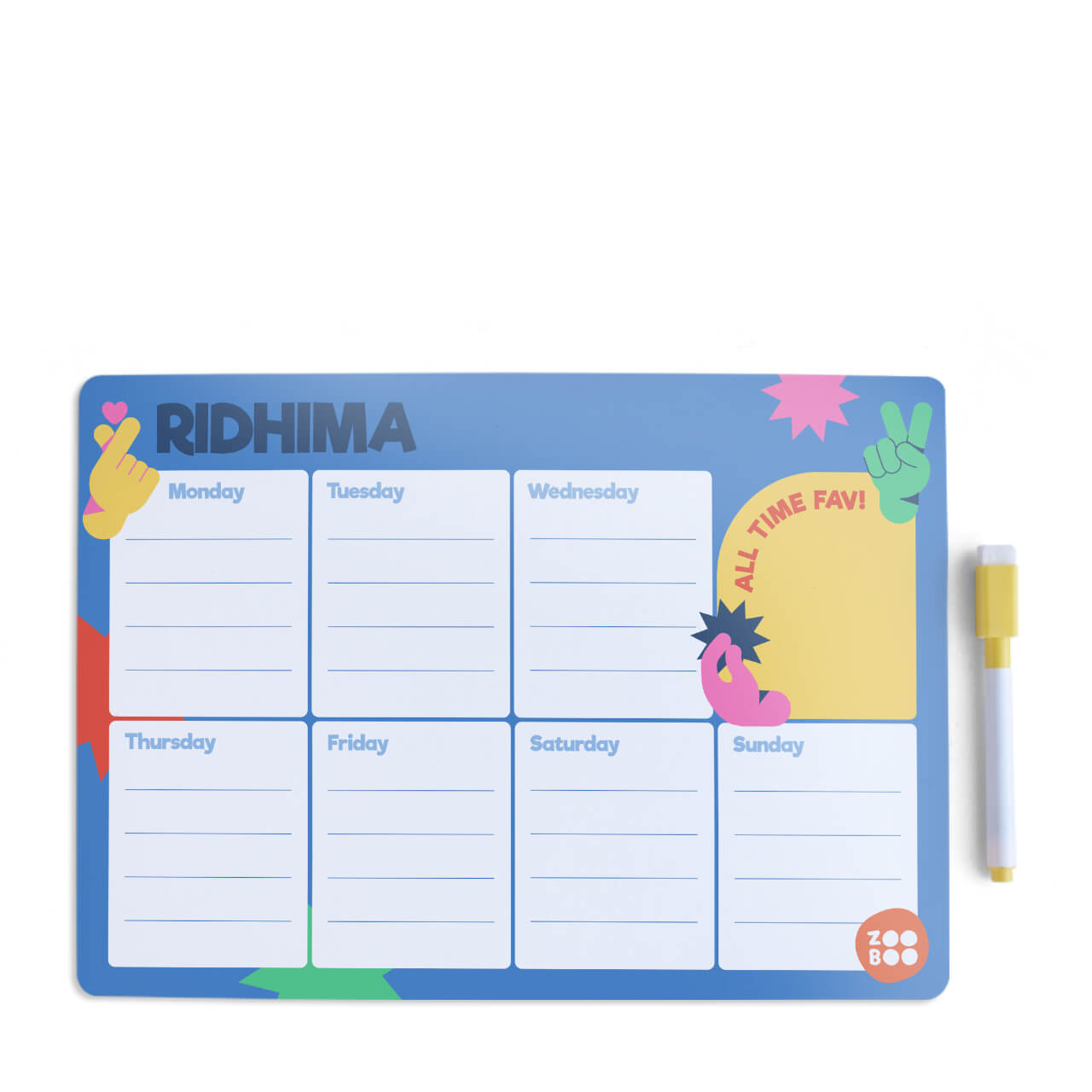 Emoji Moves - Weekly Planner