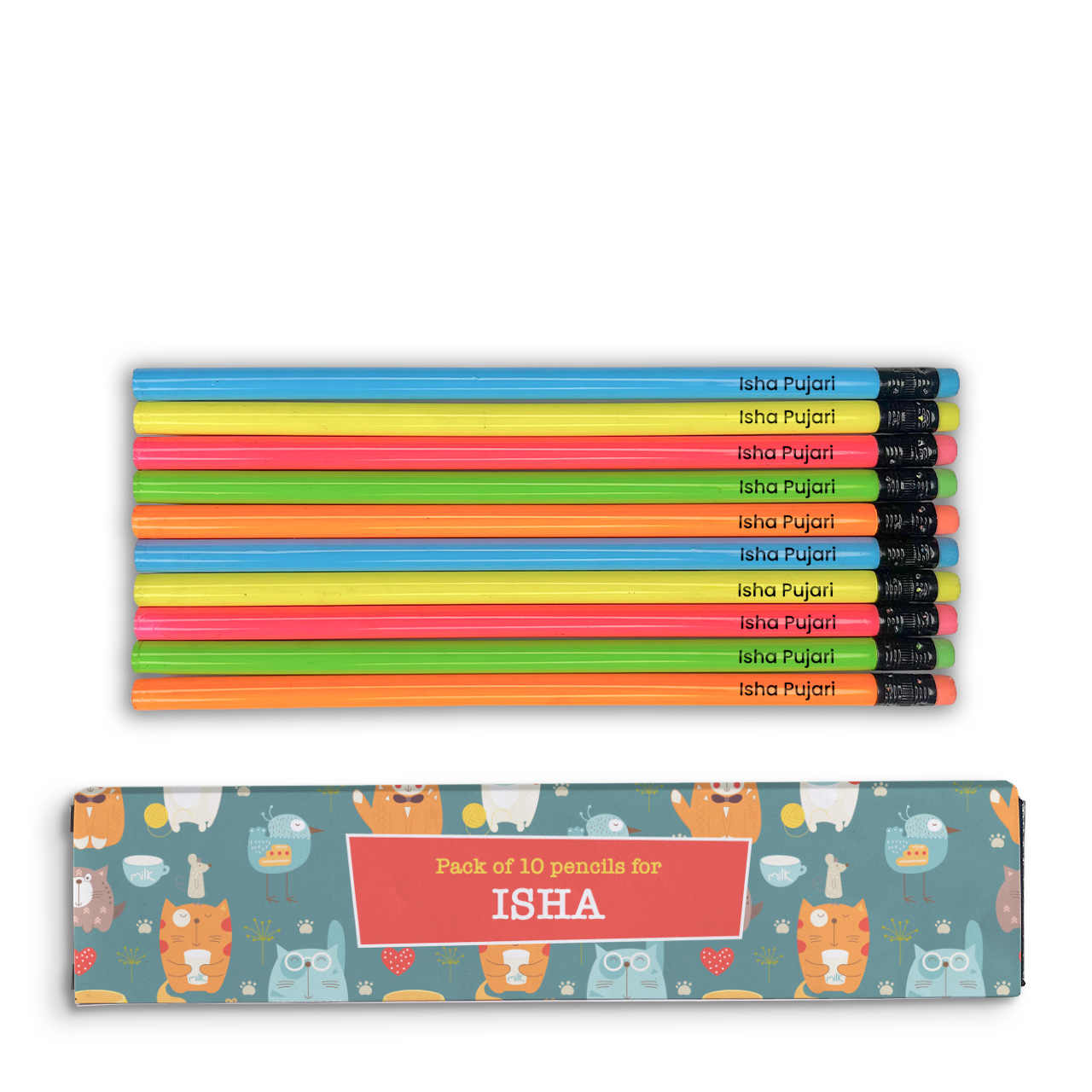 Kitty Cat - Doms Pencils with Names Kitty Cat - Doms Pencils with Names