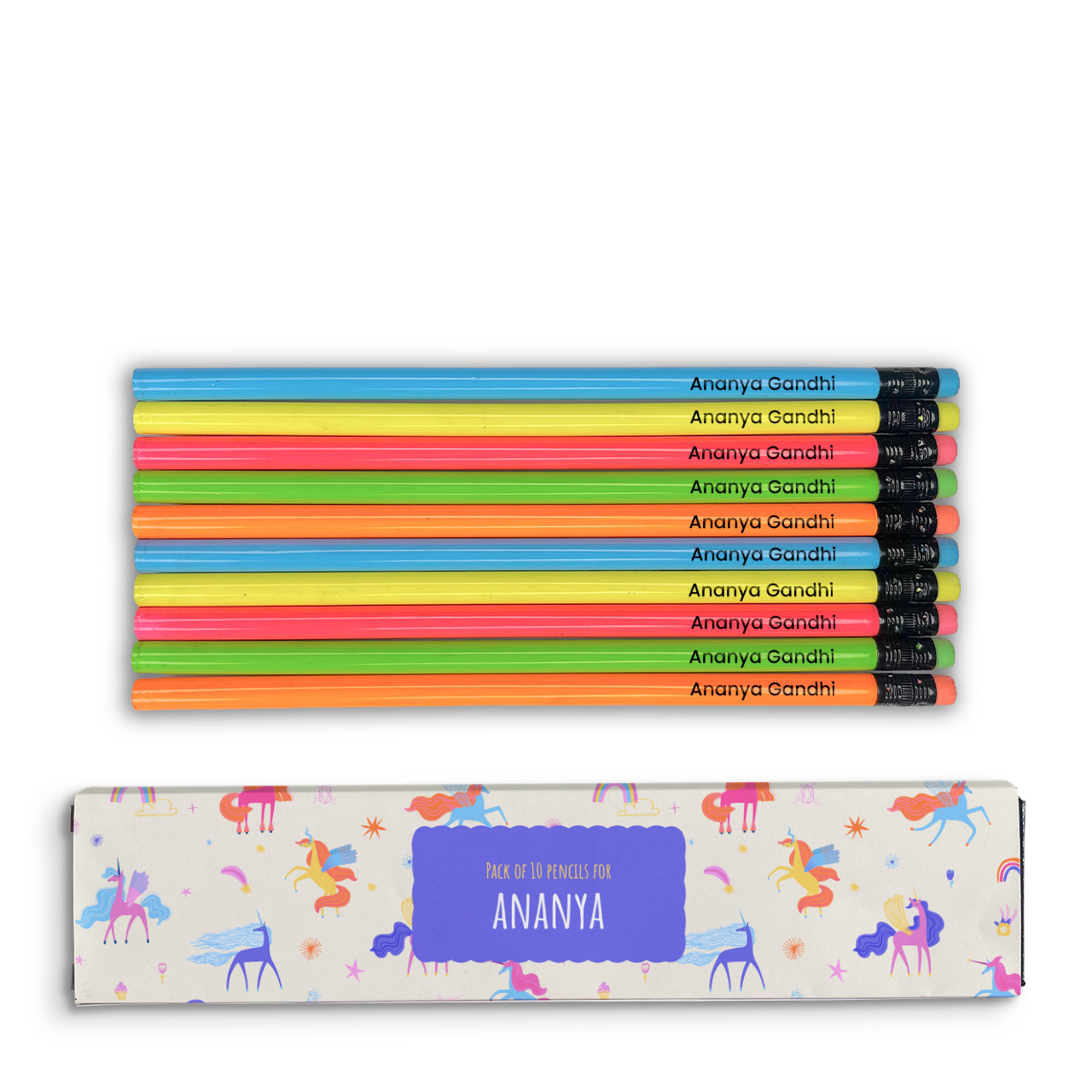 That's My Pencil 12 Orange HB Pencils – Personalised With Any Name – High Quality Printed - View #4