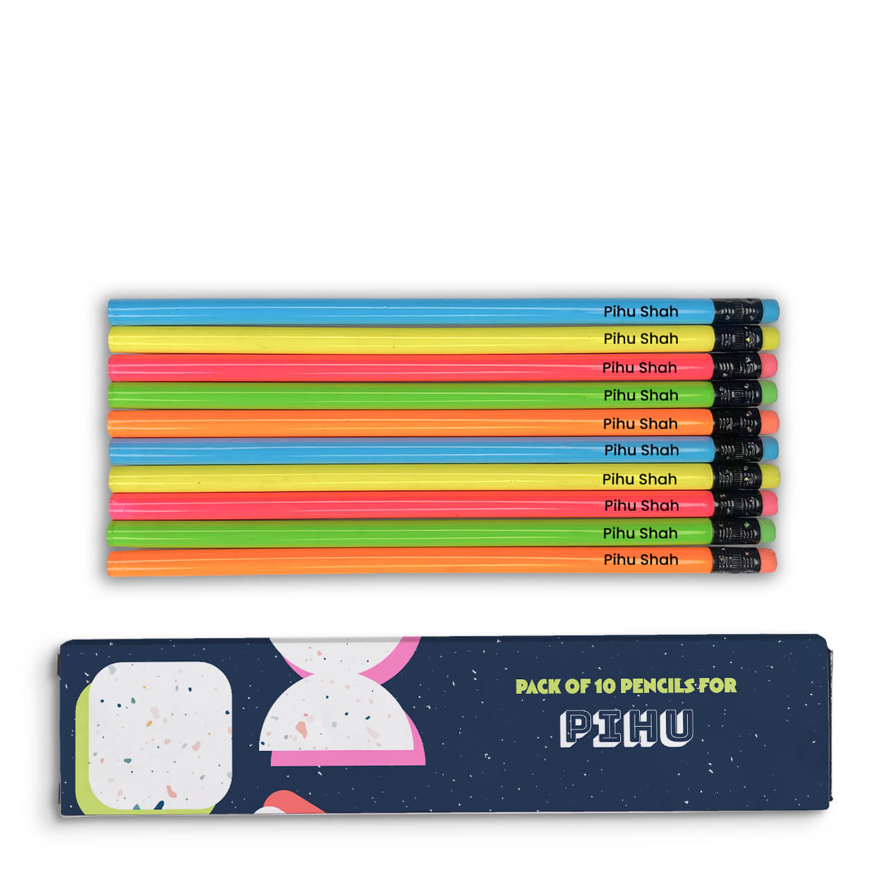 Terrazzo Pop - Doms Pencils with Names Terrazzo Pop - Doms Pencils with Names