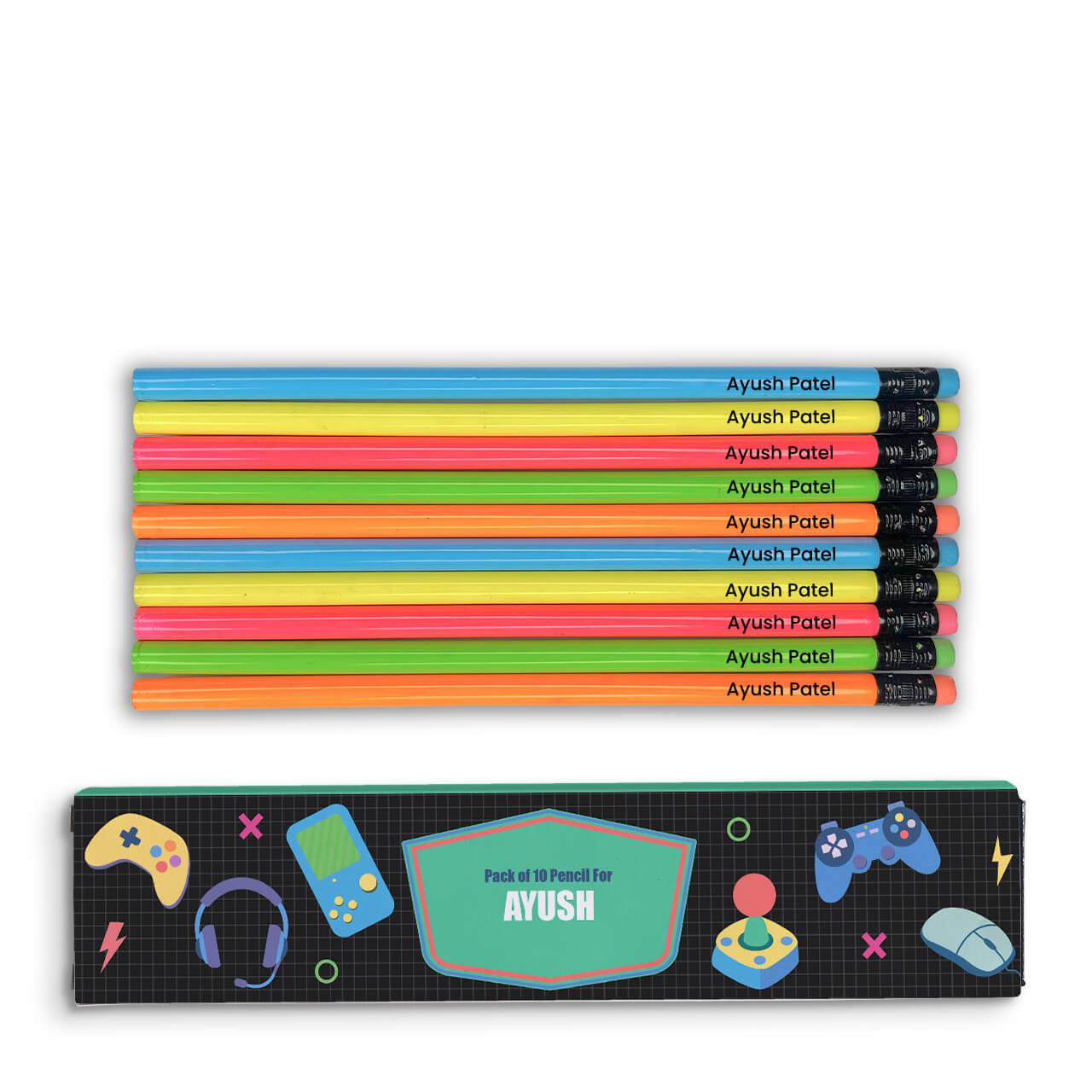 Video Game - Doms Pencils with Names Video Game - Doms Pencils with Names