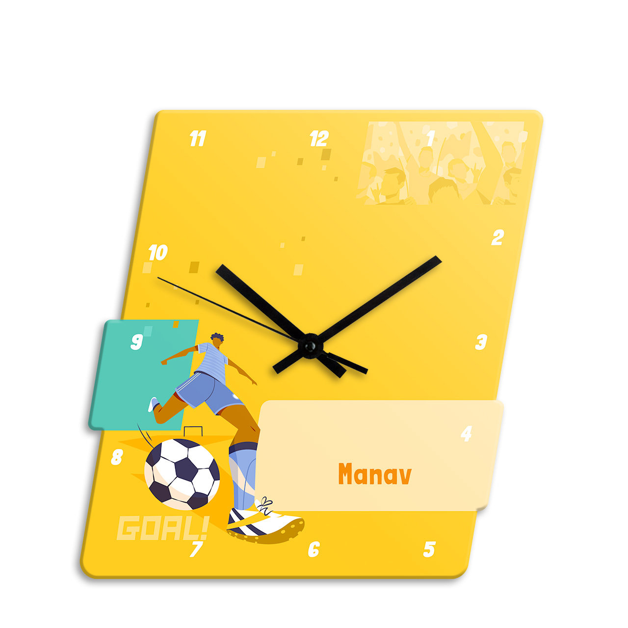 Football Goals Boy - Designer Wall Clocks