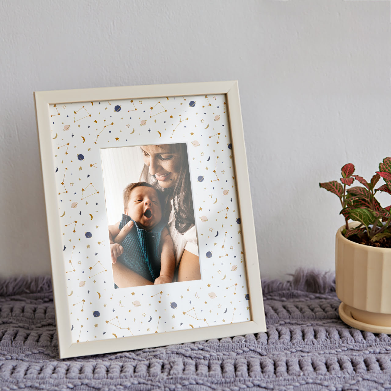 Personalised designer mat photo frame for Mother's Day