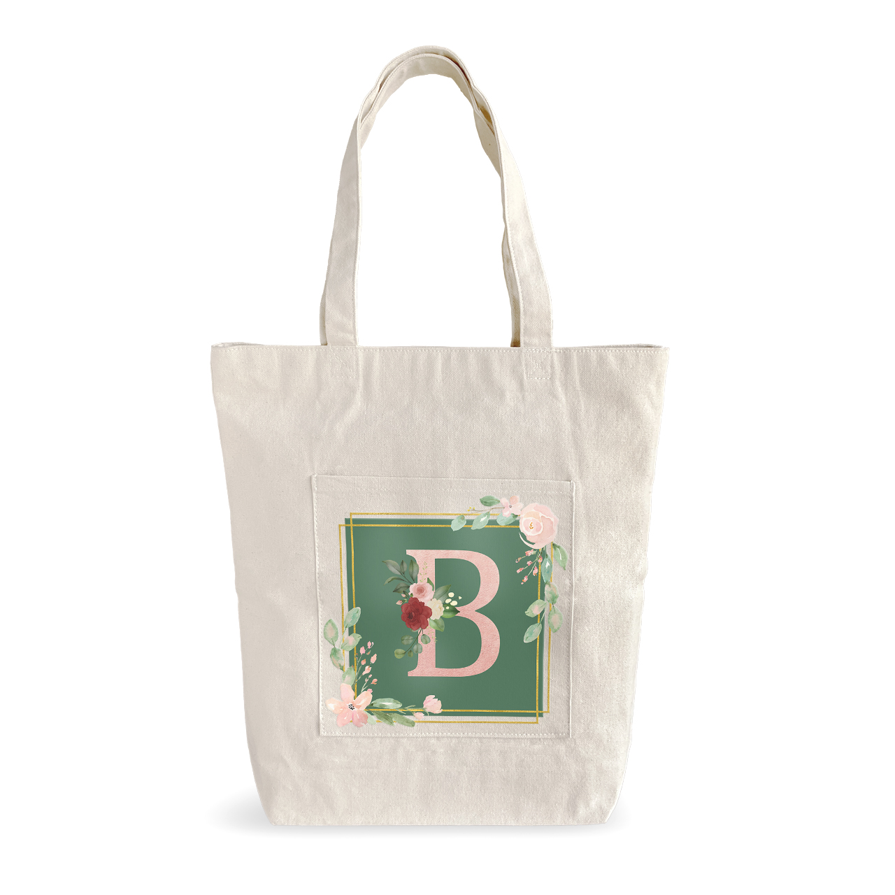 Bouquet Monogram B - Tote Bags Bouquet Monogram B - Tote Bags