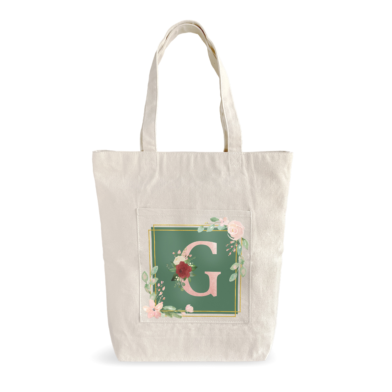 Bouquet Monogram G - Tote Bags Bouquet Monogram G - Tote Bags