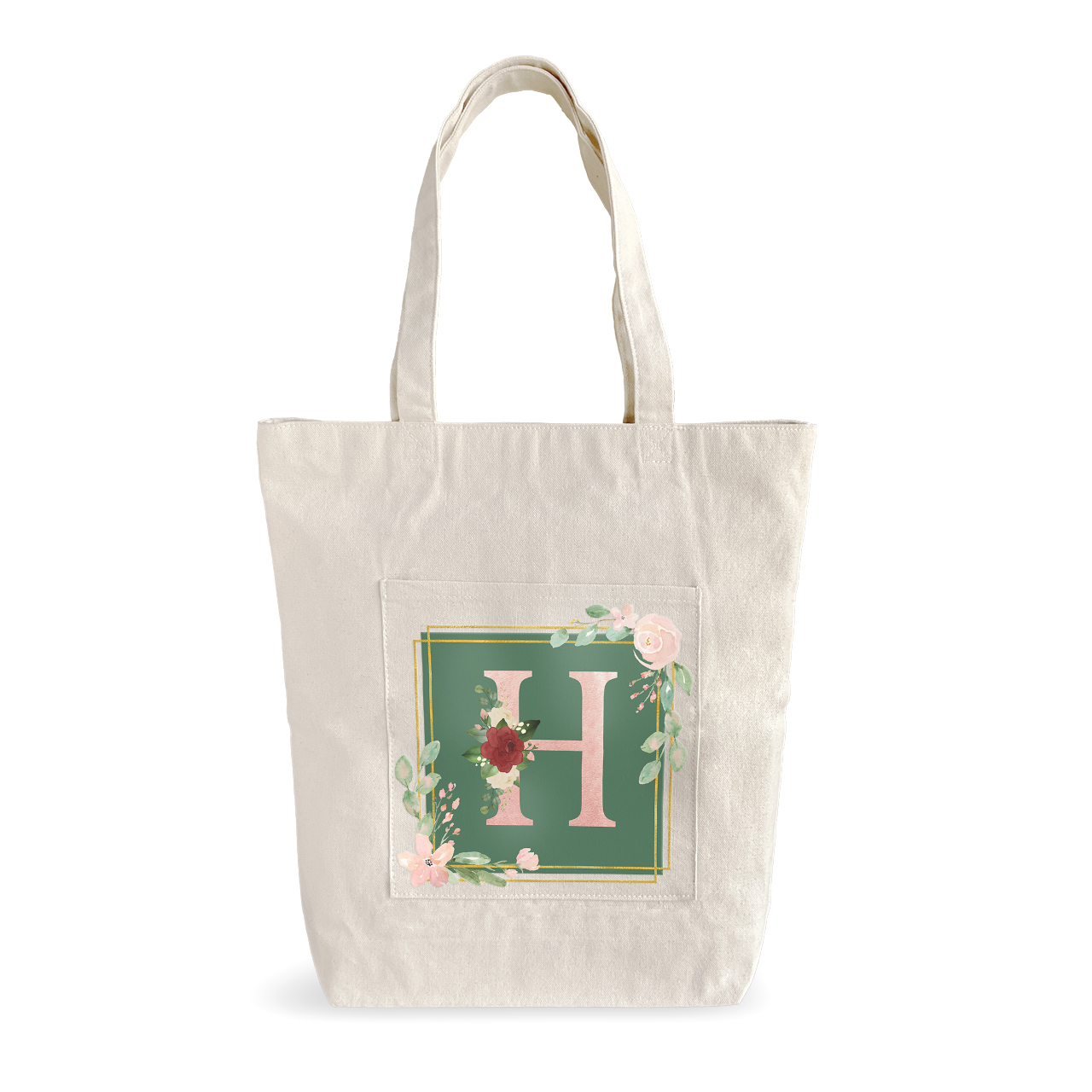 Bouquet Monogram H - Tote Bags Bouquet Monogram H - Tote Bags