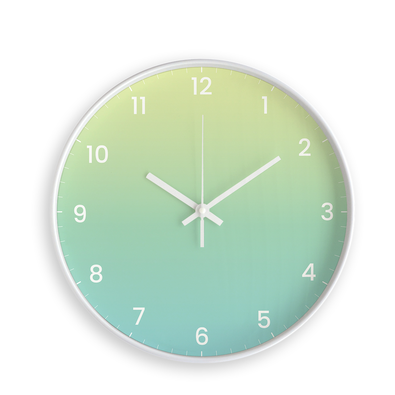 Aquamarine - White - Designer Wall Clocks Aquamarine - White - Designer Wall Clocks