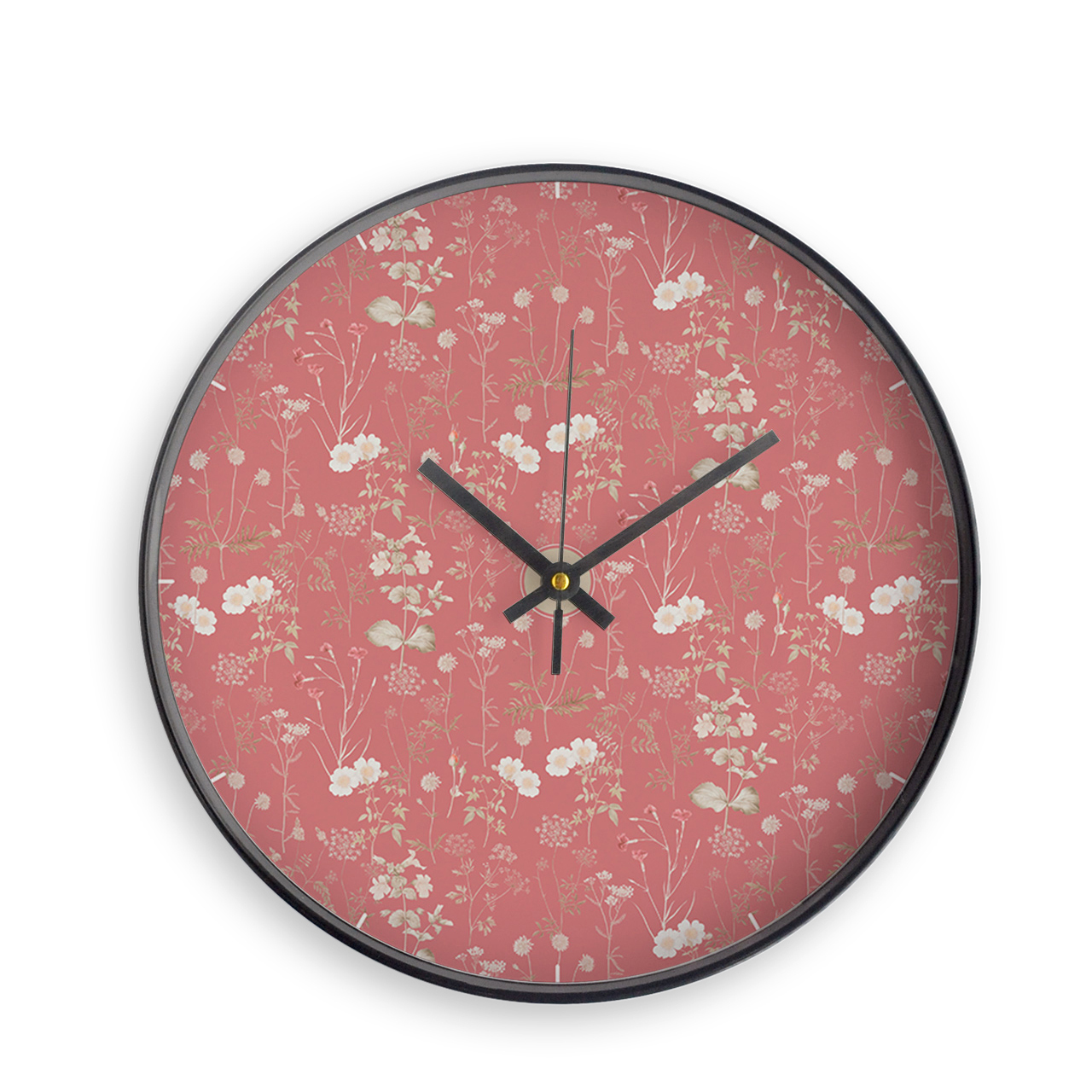 Camellia - Black - Designer Wall Clocks Camellia - Black - Designer Wall Clocks