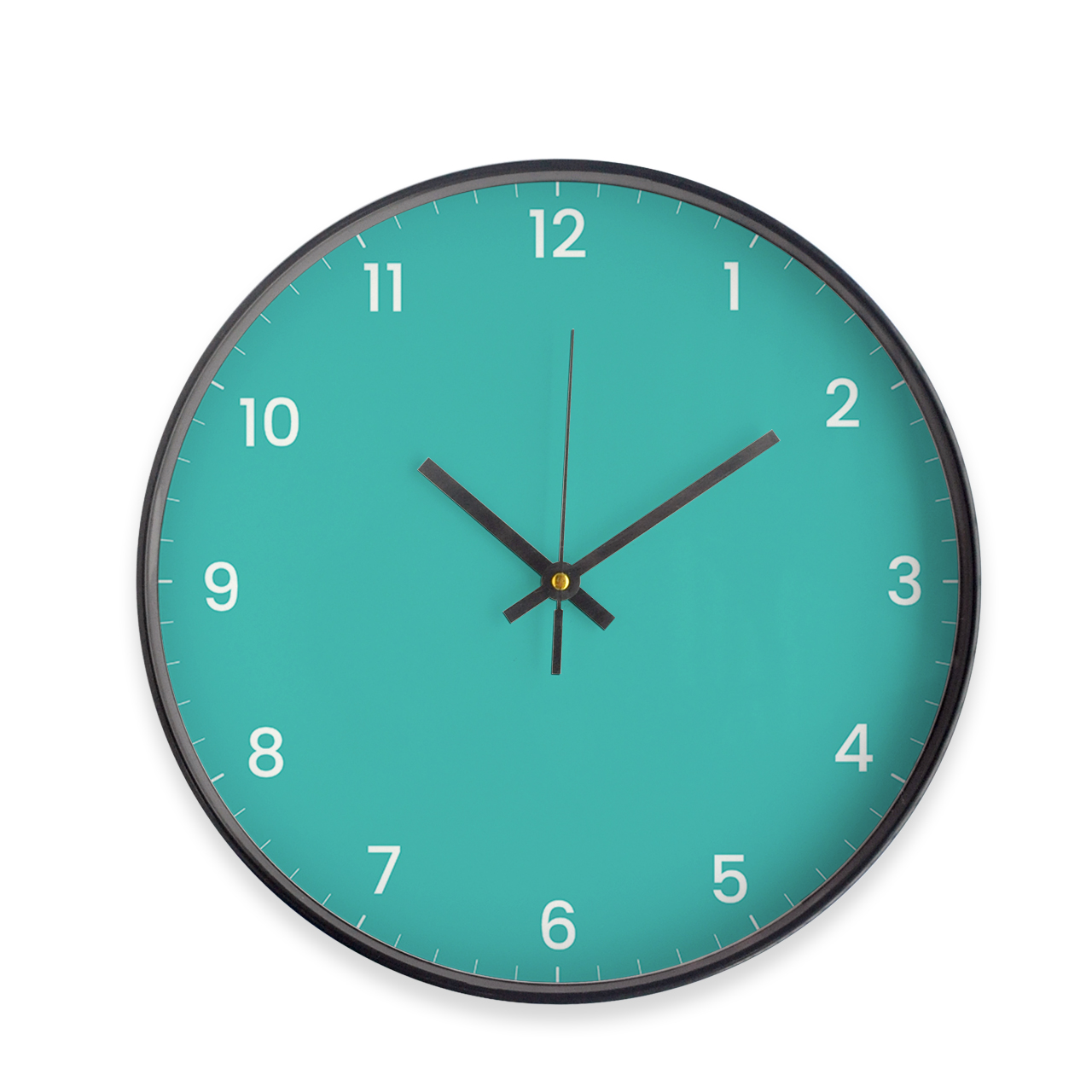 Turquoise - Black - Designer Wall Clocks Turquoise - Black - Designer Wall Clocks