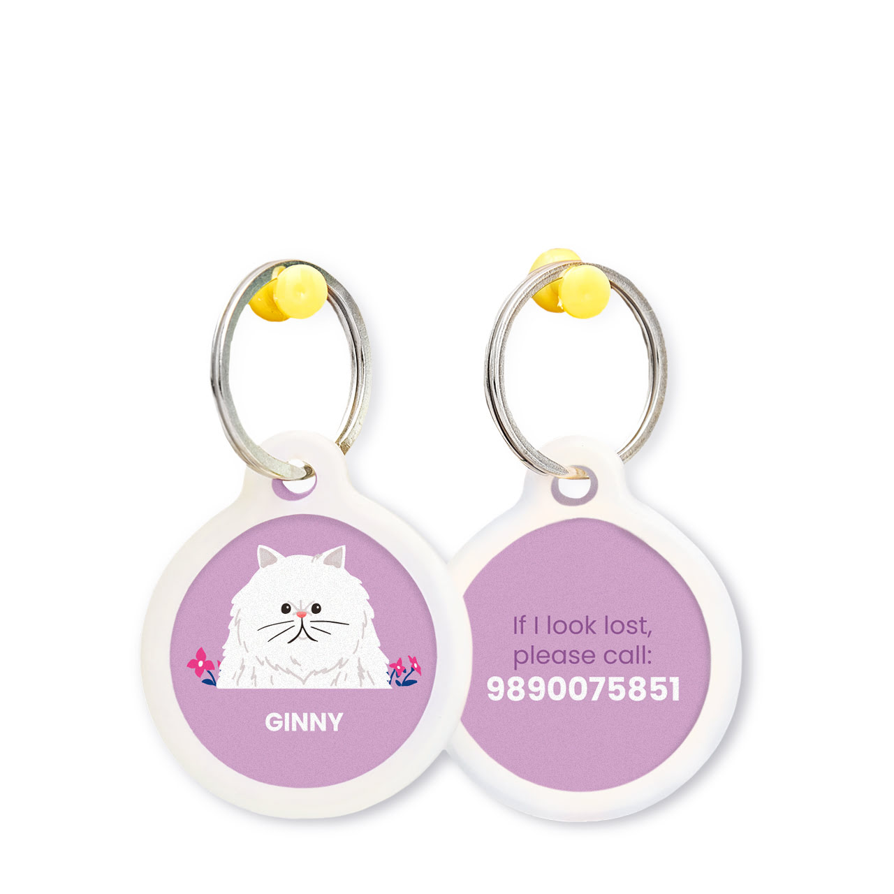 Persian Cat White - Pet Tags Persian Cat White - Pet Tags