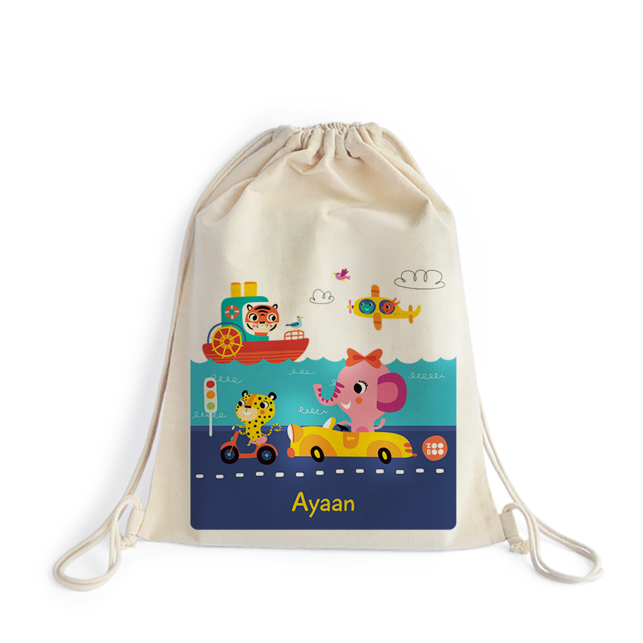 Let's Travel - Drawstring Bag