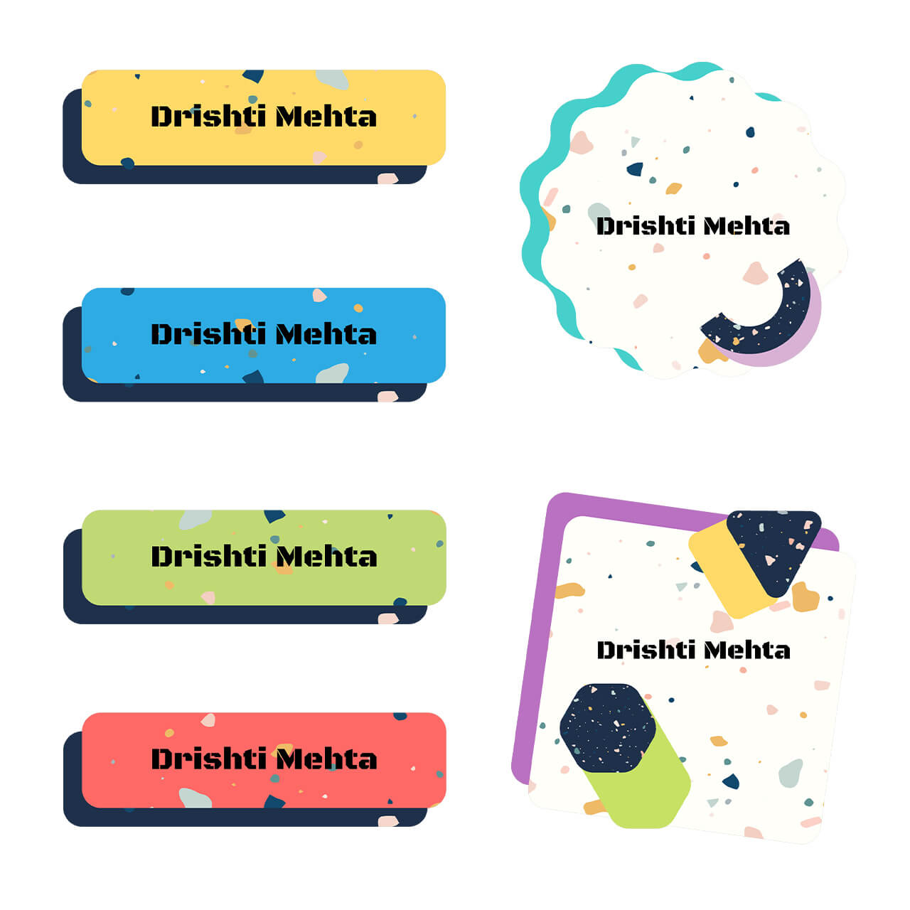 Terrazzo Pop - Iron on Labels