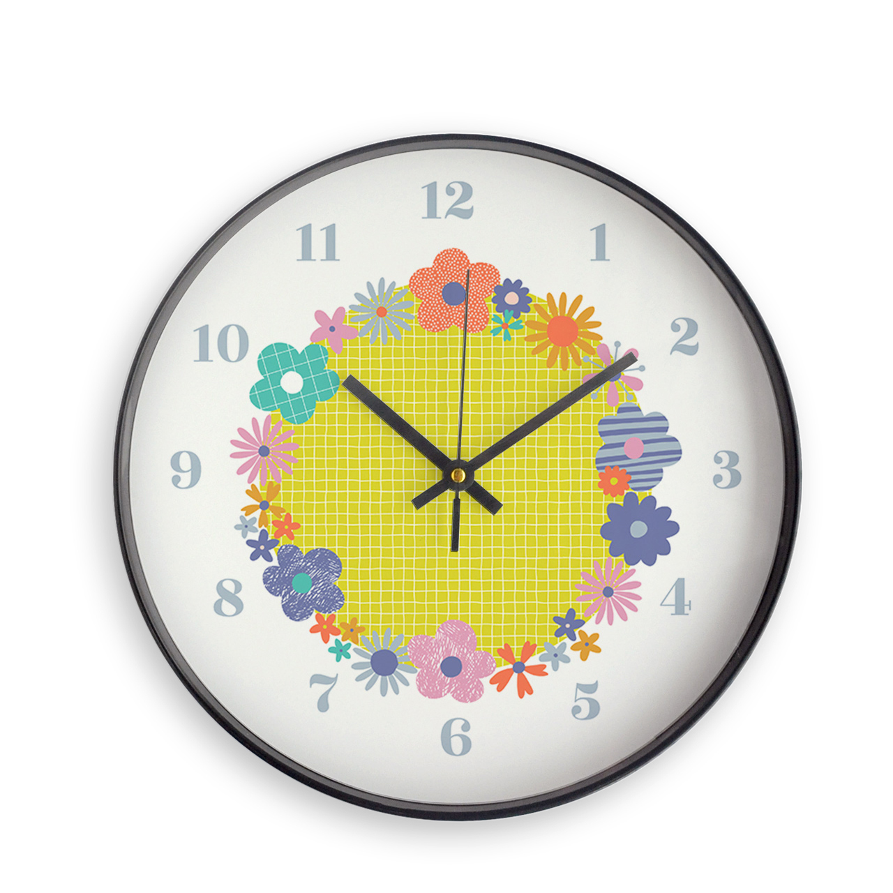 Blossom - Black - Childrens Wall Clocks Blossom - Black - Childrens Wall Clocks