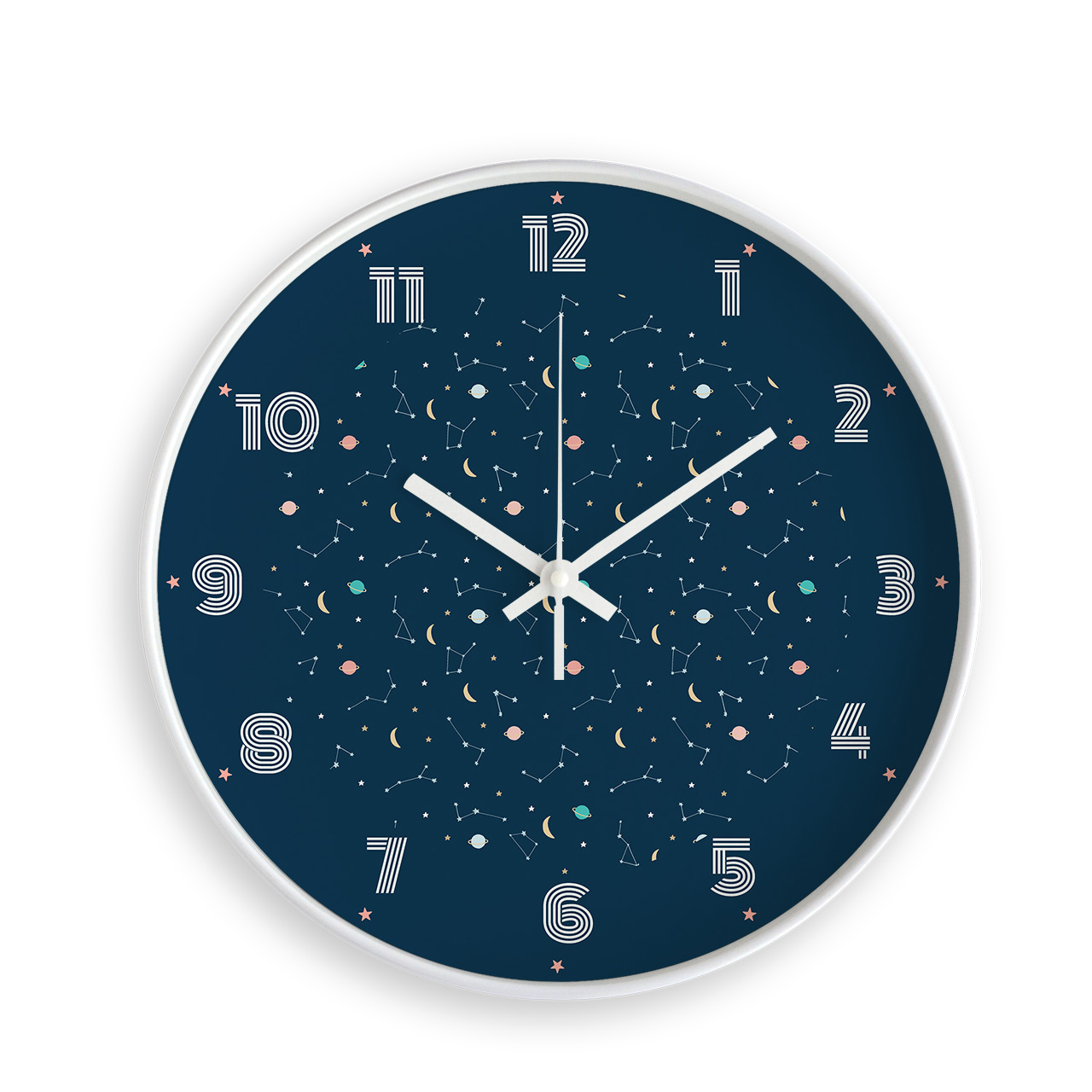 Constellations - White - Childrens Wall Clocks Constellations - White - Childrens Wall Clocks