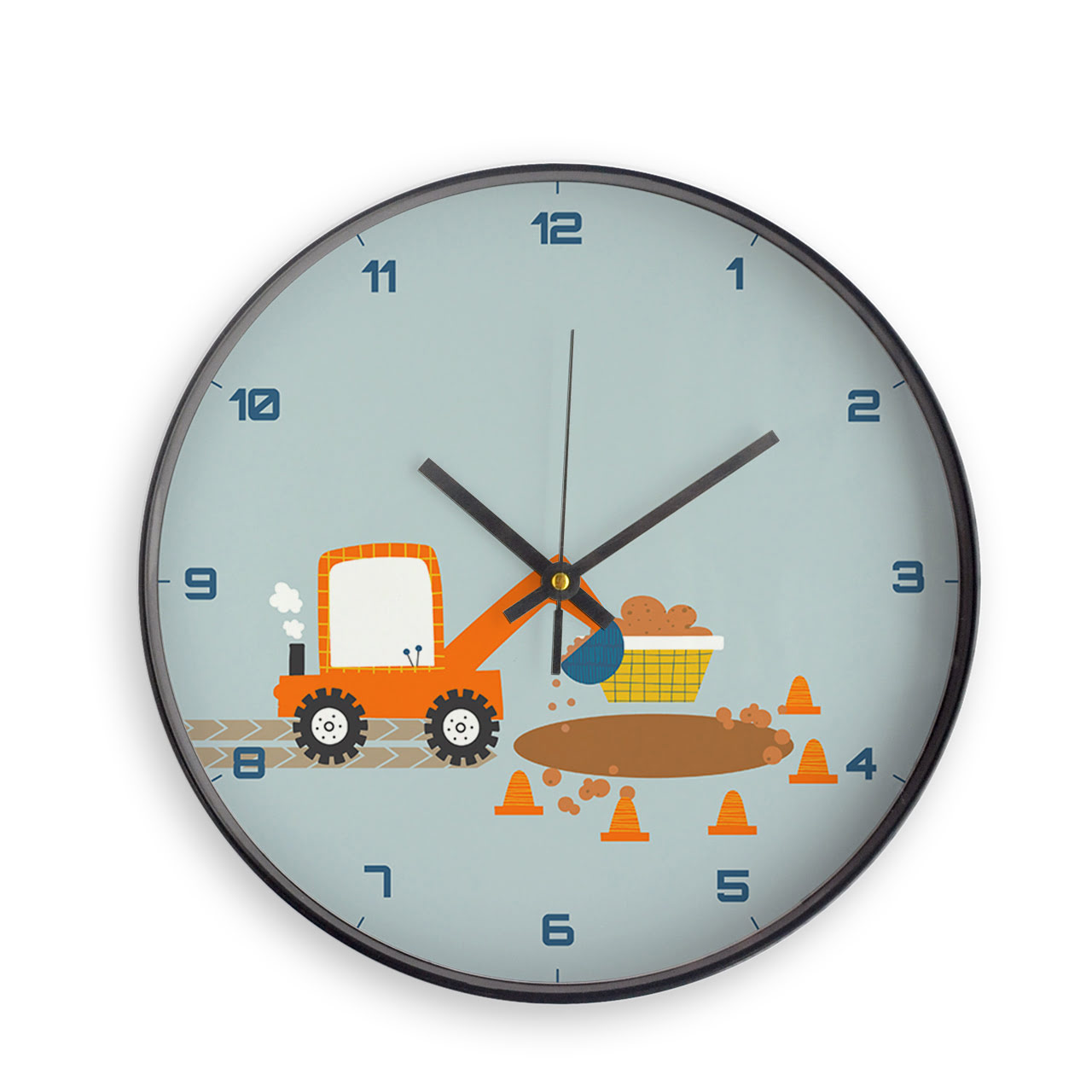 Lets Build - Black - Childrens Wall Clocks Lets Build - Black - Childrens Wall Clocks