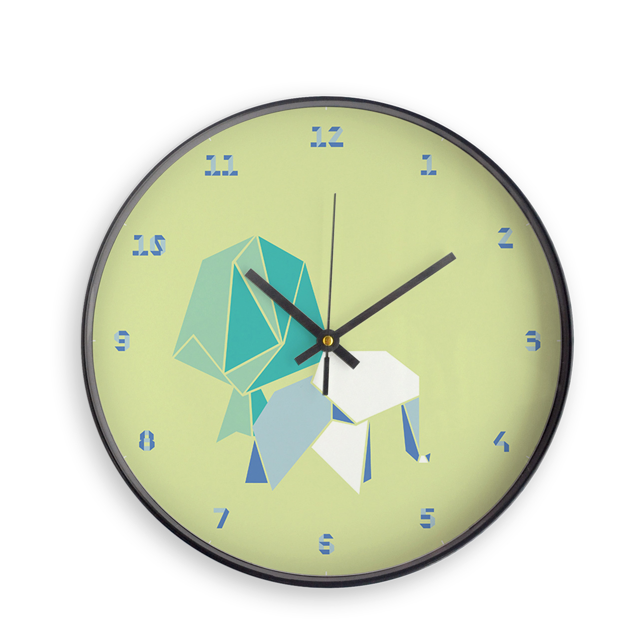 Origami - Black - Childrens Wall Clocks Origami - Black - Childrens Wall Clocks
