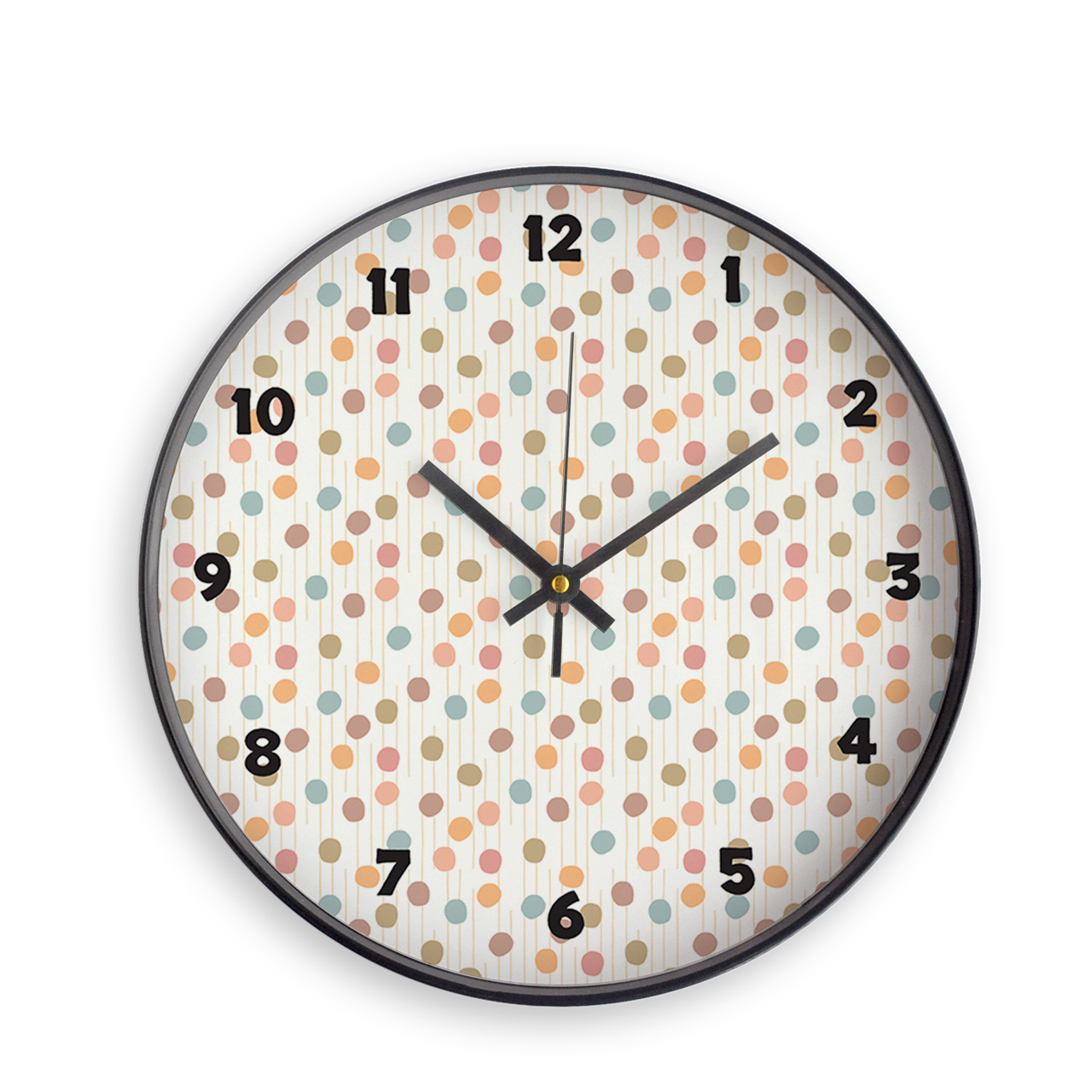 Polka - Black - Childrens Wall Clocks Polka - Black - Childrens Wall Clocks