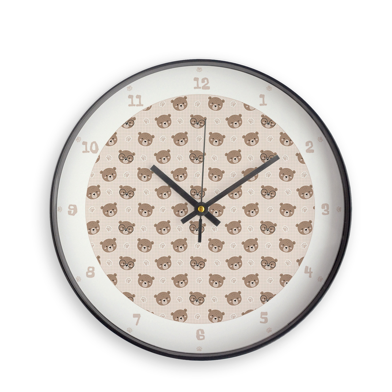 Snugglebug - Black - Childrens Wall Clocks Snugglebug - Black - Childrens Wall Clocks