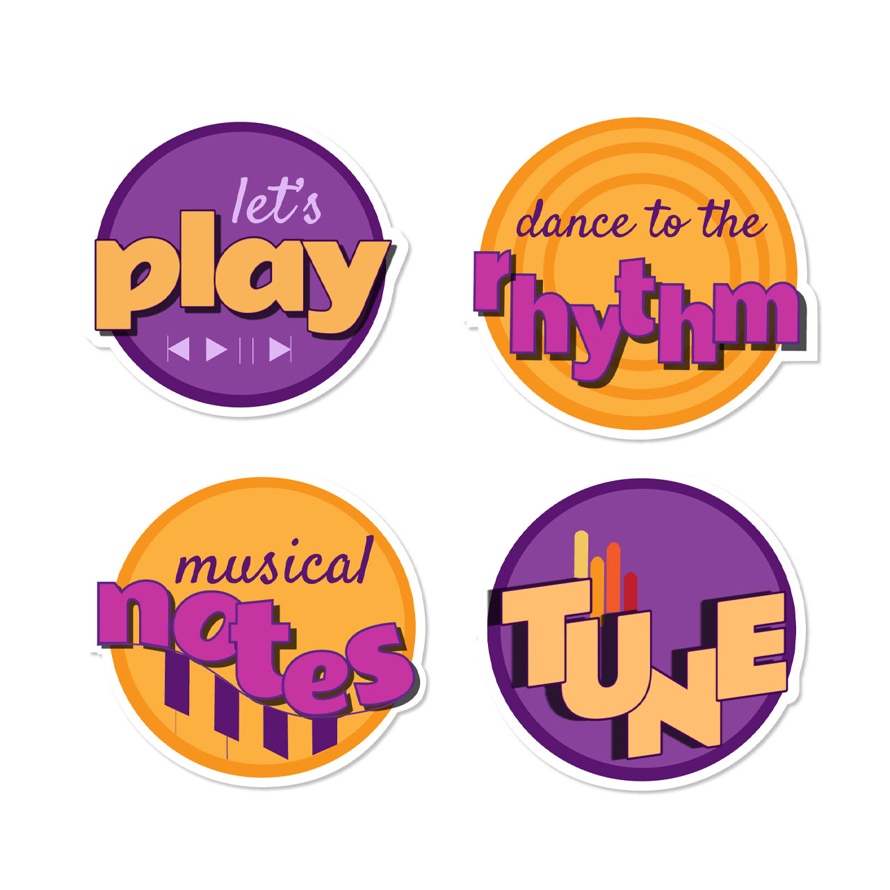 All That Jazz - Laptop Stickers (Set of 10)