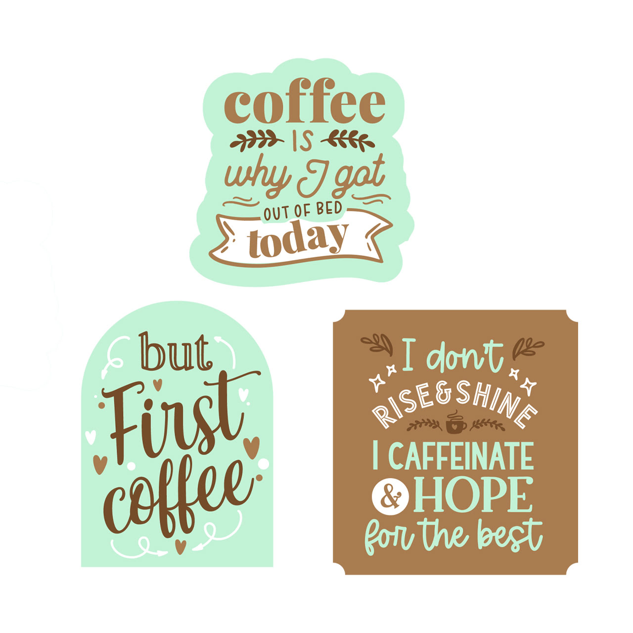 Coffee Lover - Laptop Stickers (Set of 10)