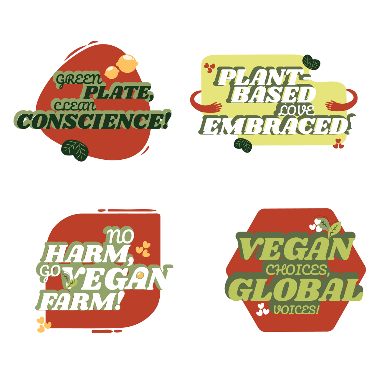 The Plant Power - Laptop Stickers (Set of 10)