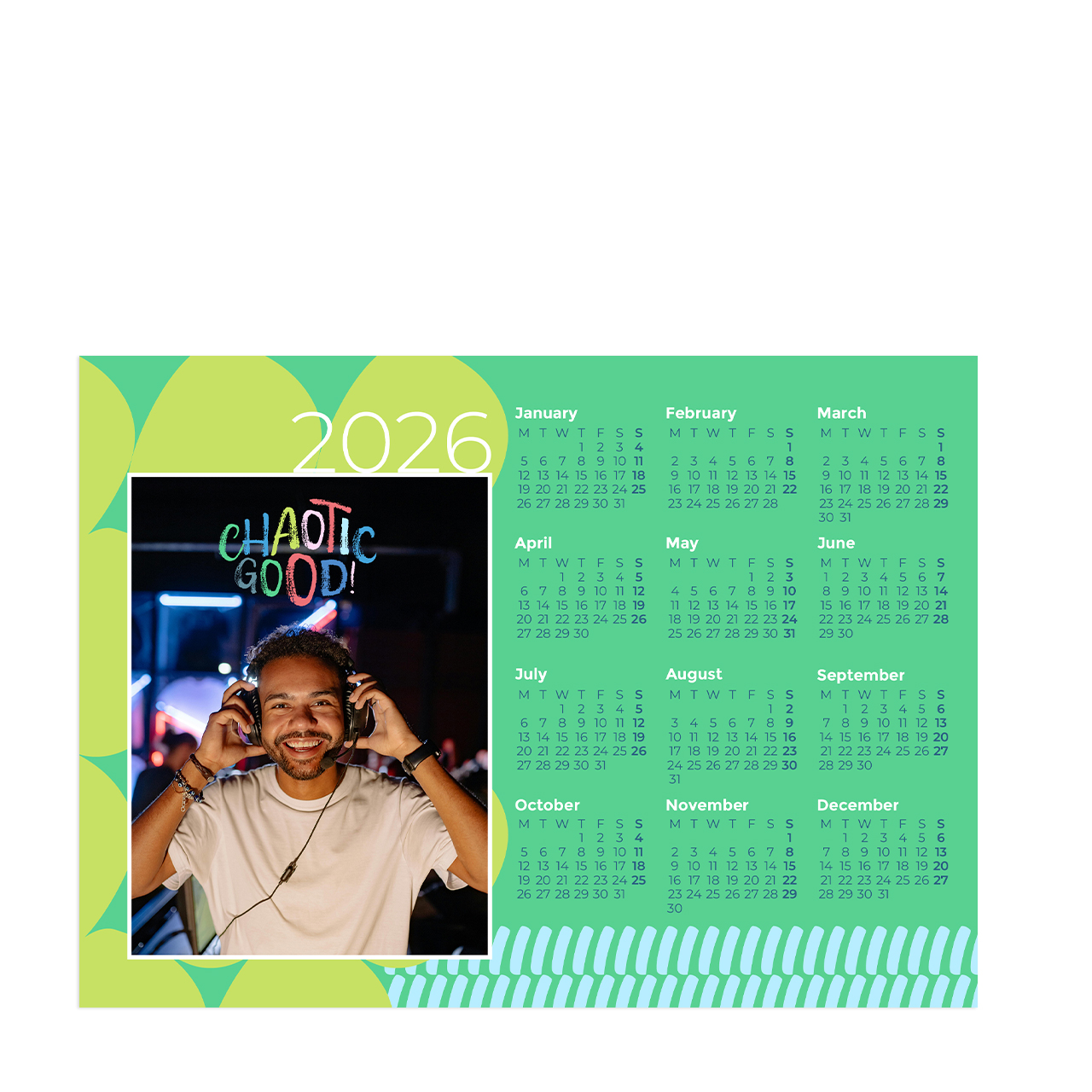 Aqua Drift - Magnet Calendar 2026 Aqua Drift - Magnet Calendar 2026