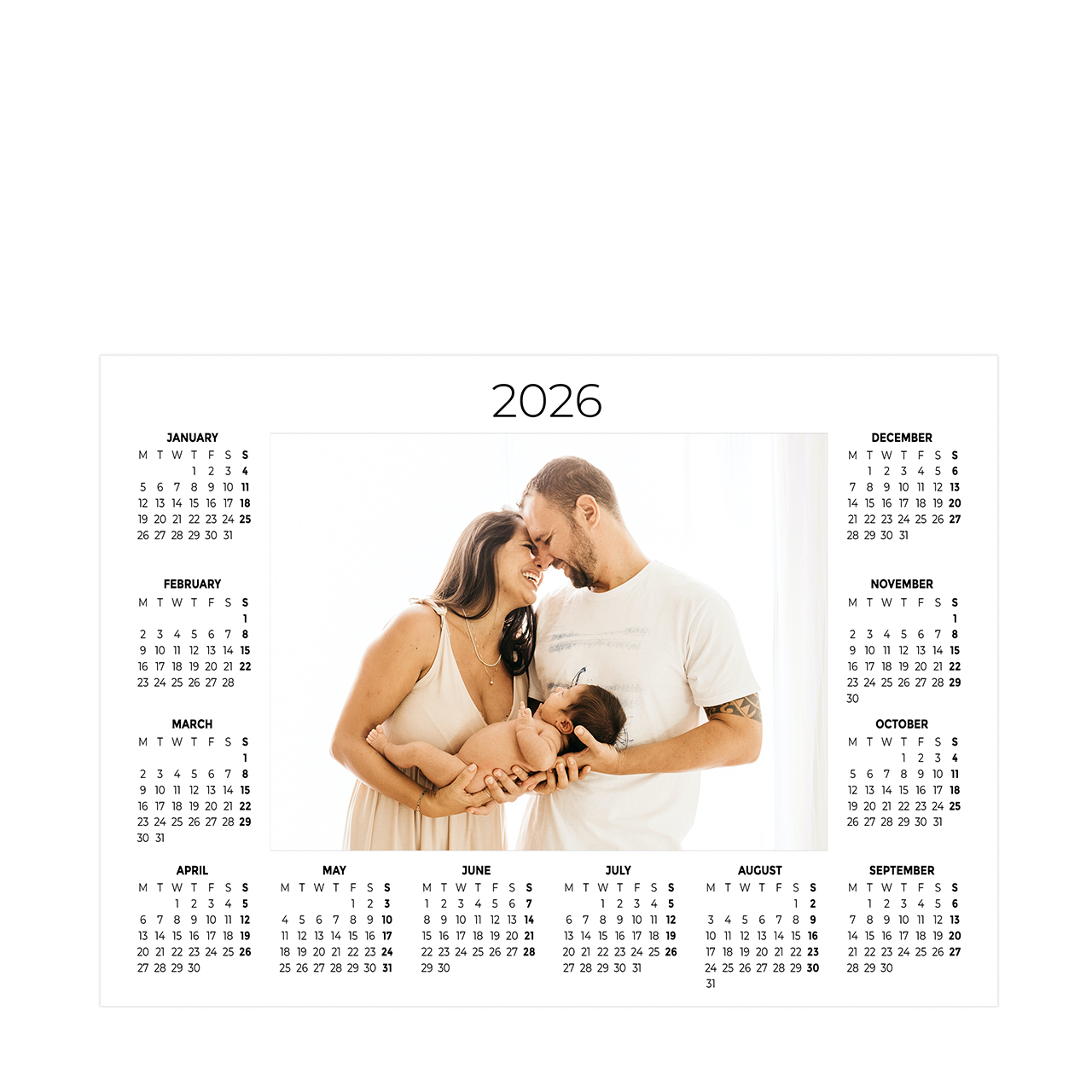 Classic White - Magnet Calendar 2026 Classic White - Magnet Calendar 2026