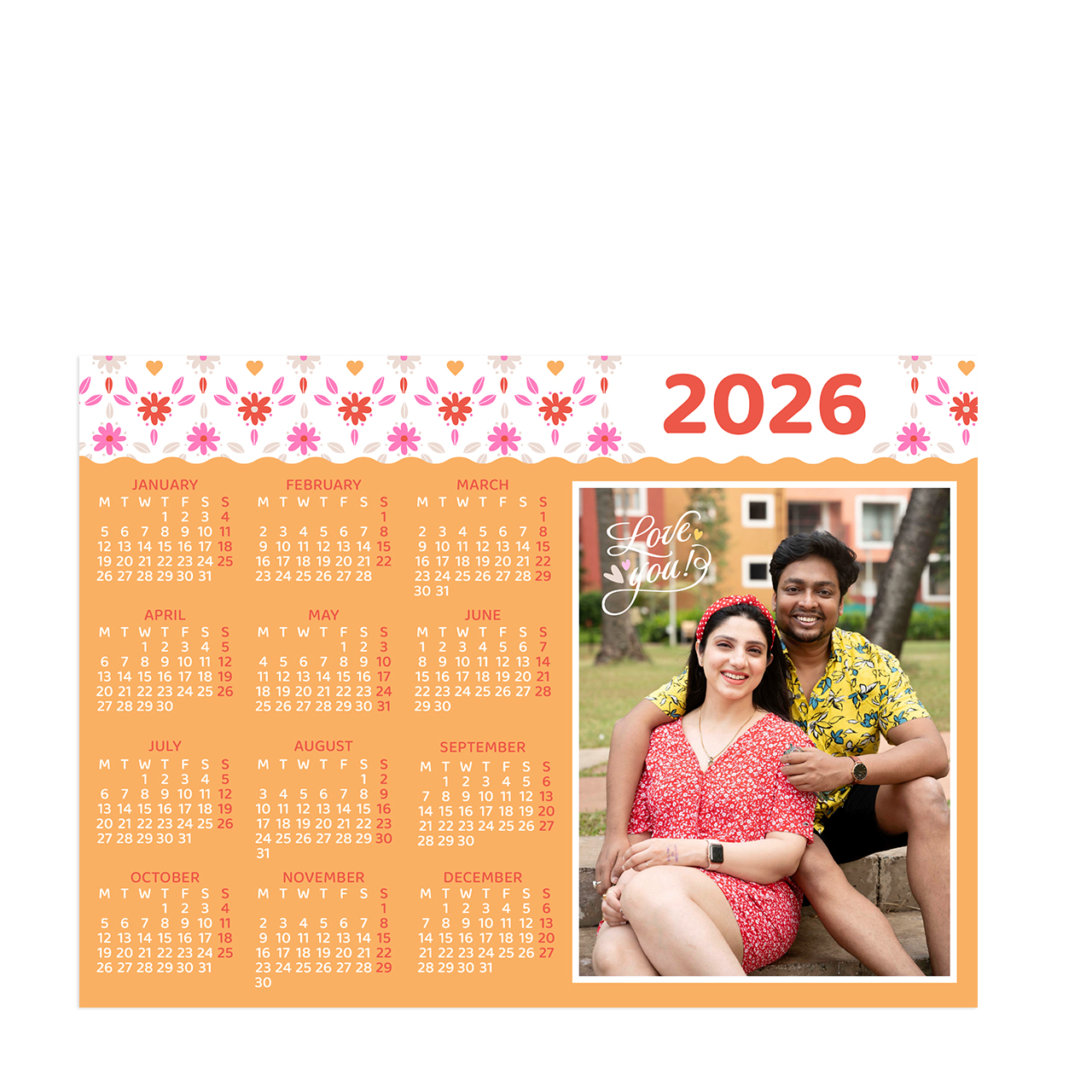 Love Blossoms - Magnet Calendar 2026 Love Blossoms - Magnet Calendar 2026