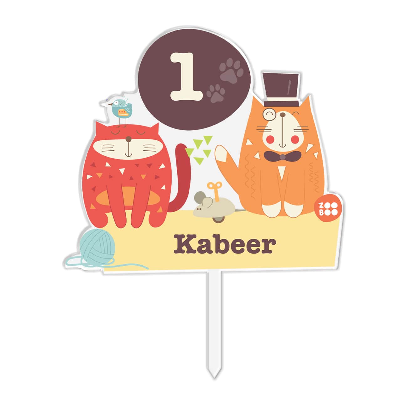 Kitty Cat - Personalized Cake Topper