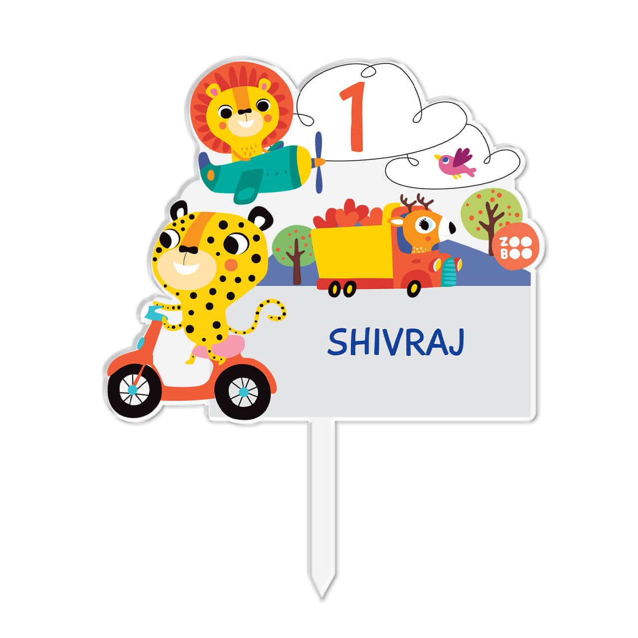 Let's Travel - Personalized Cake Topper