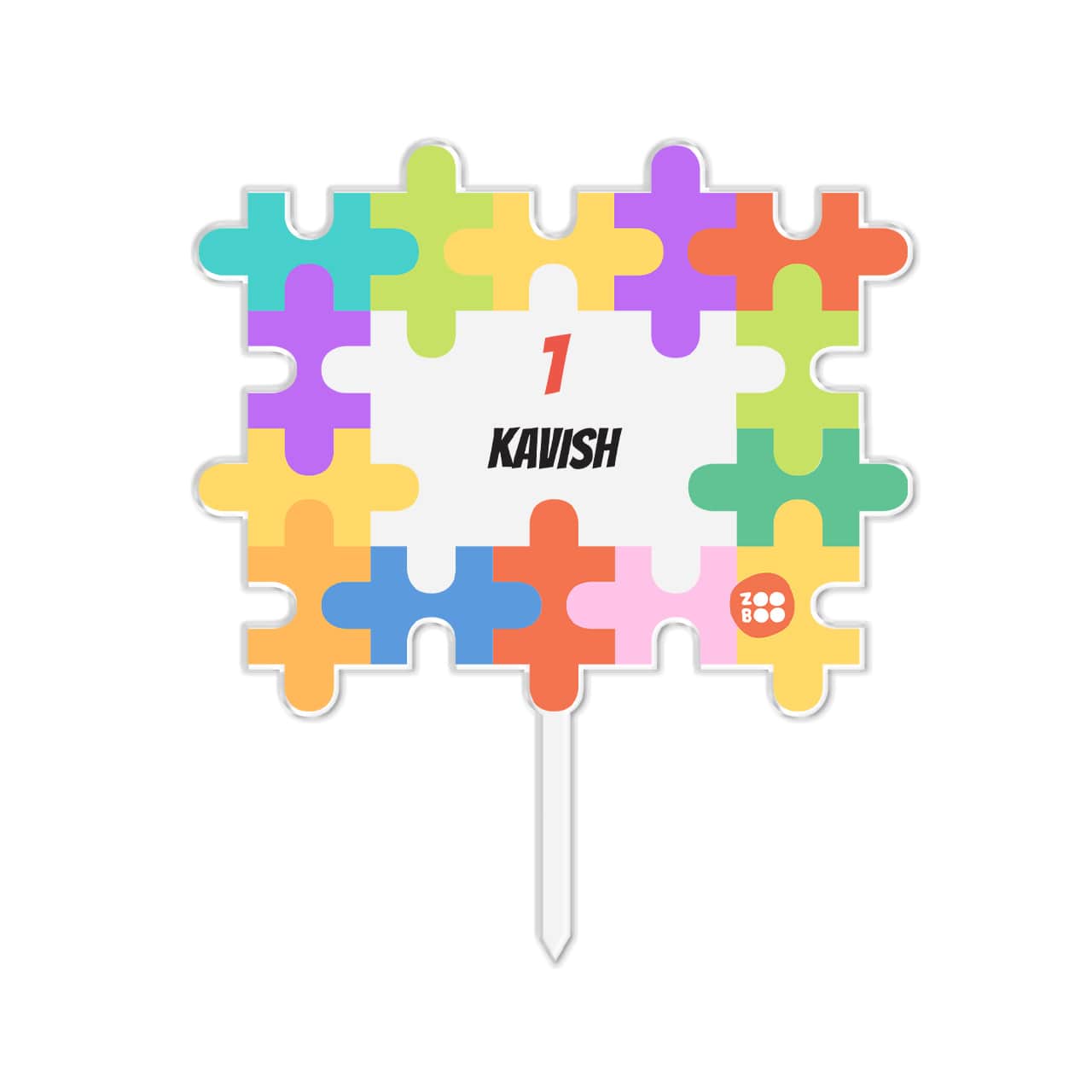 Puzzle Pop - Personalized Cake Topper