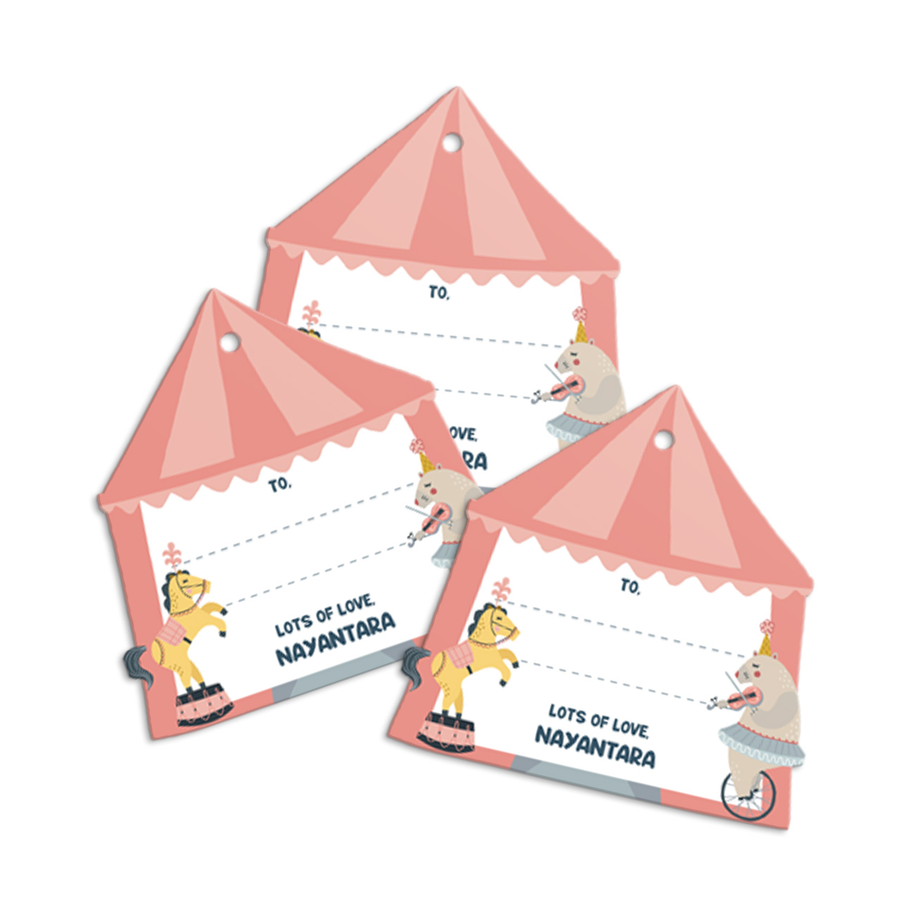 Animal Circus - Personalized Gift Tags Animal Circus - Personalized Gift Tags