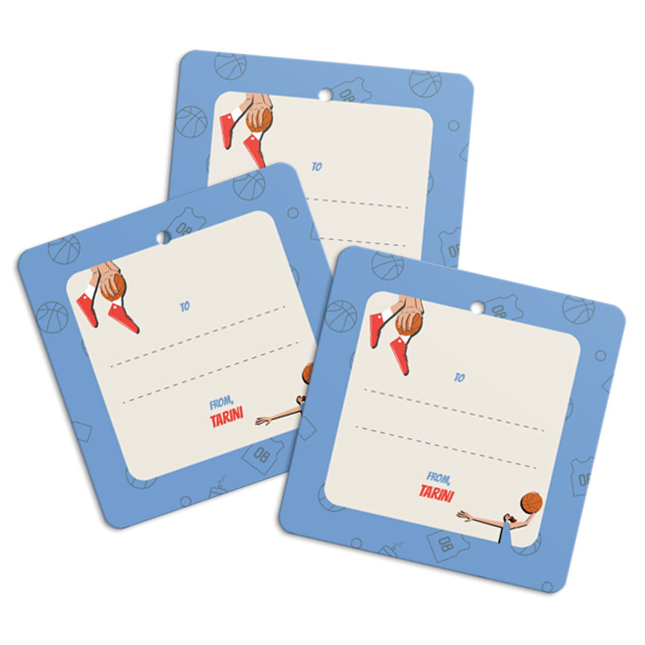 Basketball Fever Girl - Personalized Gift Tags Basketball Fever Girl - Personalized Gift Tags