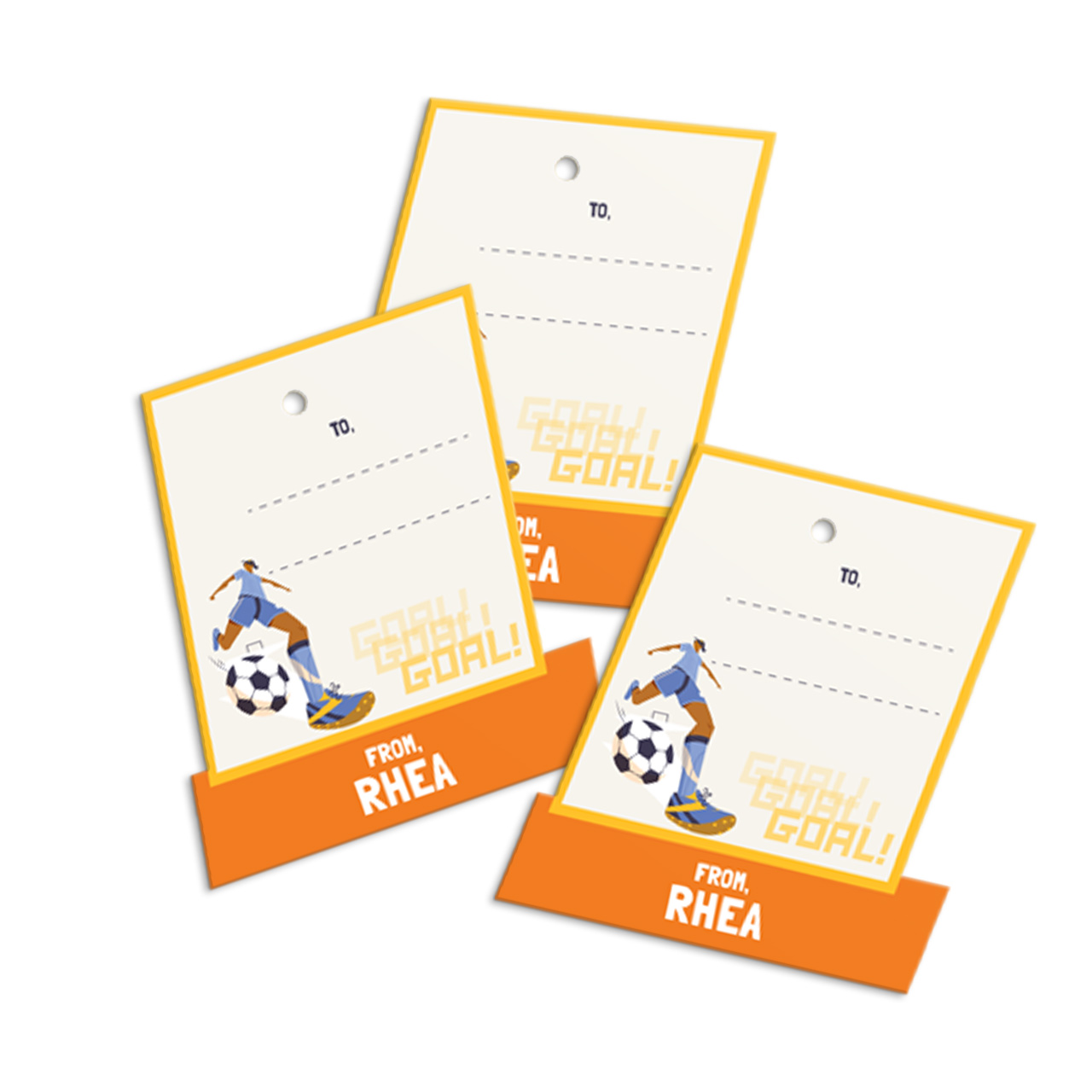 Football Goals Girl - Personalized Gift Tags Football Goals Girl - Personalized Gift Tags
