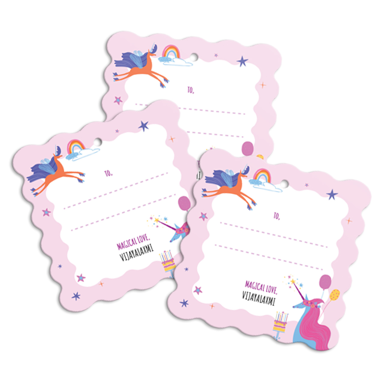Magical Unicorn - Personalized Gift Tags Magical Unicorn - Personalized Gift Tags