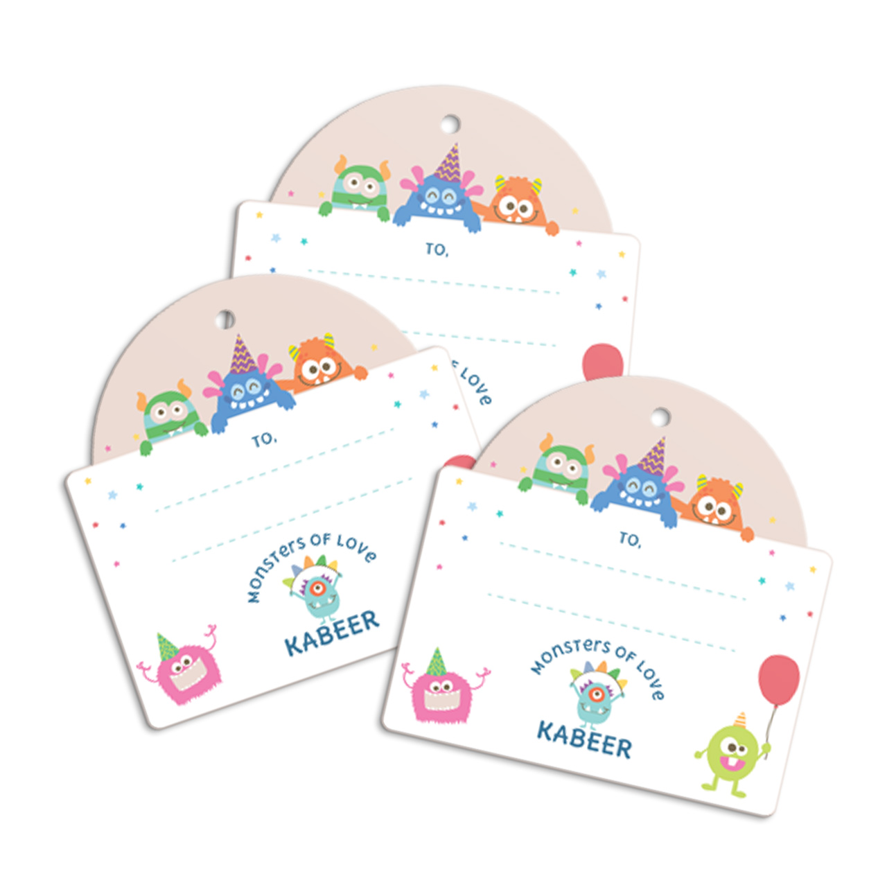 Monster Party - Personalized Gift Tags Monster Party - Personalized Gift Tags