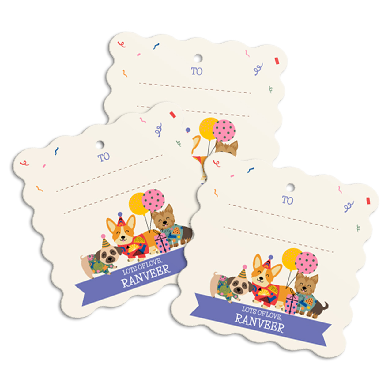 Paw Party - Personalized Gift Tags Paw Party - Personalized Gift Tags