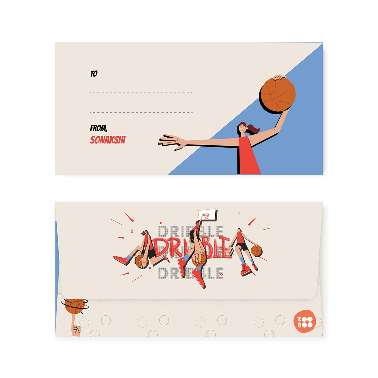 Basketball Fever Girl - Personalized Money Envelopes Basketball Fever Girl - Personalized Money Envelopes