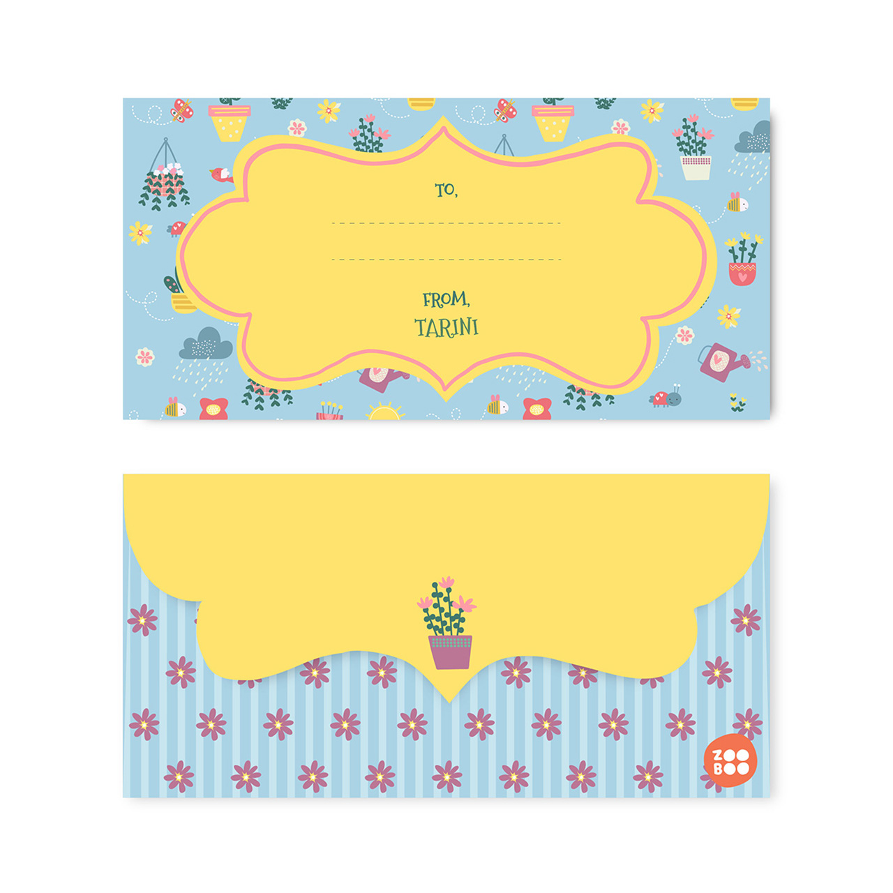 Enchanted Garden - Personalized Money Envelopes Enchanted Garden - Personalized Money Envelopes