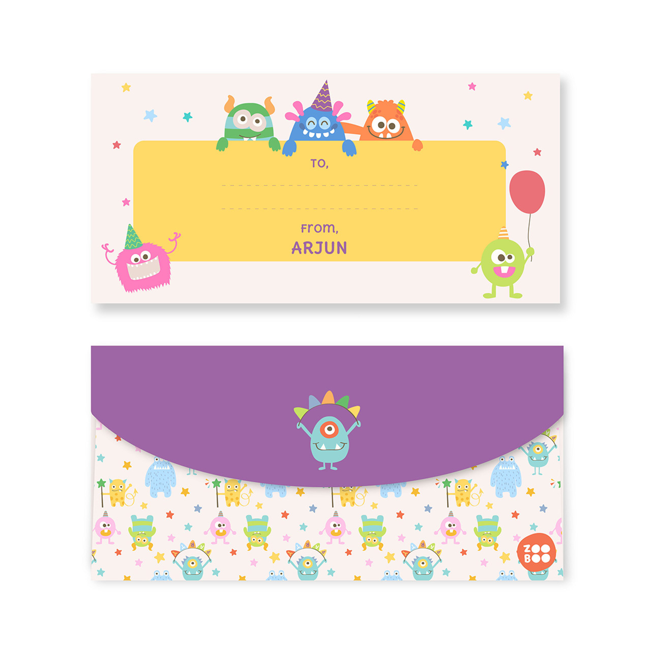 Monster Party - Personalized Money Envelopes Monster Party - Personalized Money Envelopes