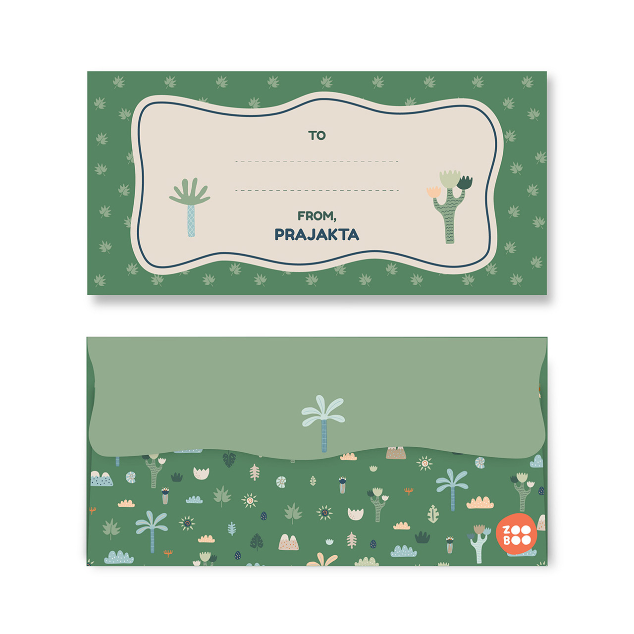 Nature & I - Personalized Money Envelopes Nature & I - Personalized Money Envelopes