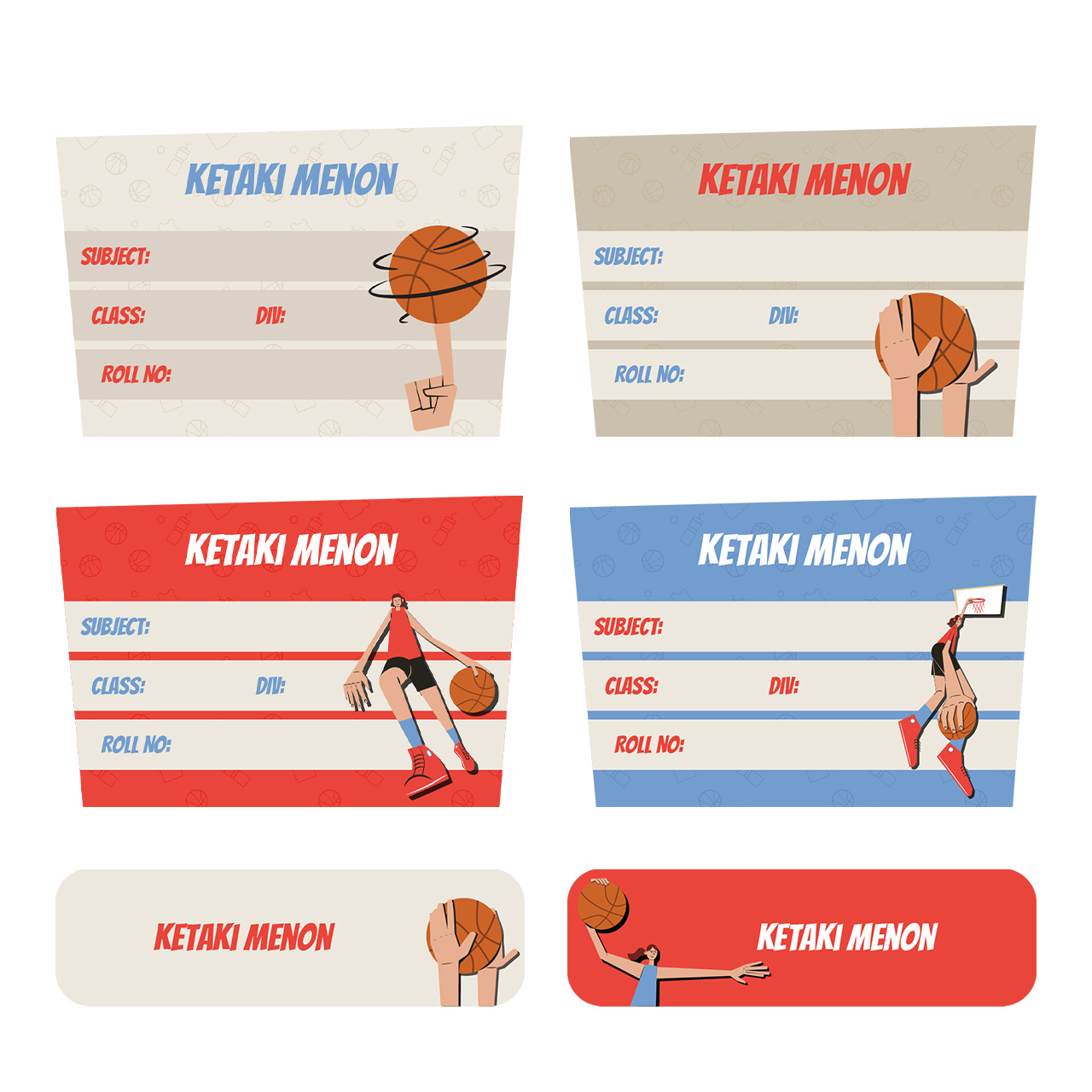Basketball Fever Girl - Name Slips (Set of 24) Basketball Fever Girl - Name Slips (Set of 24)