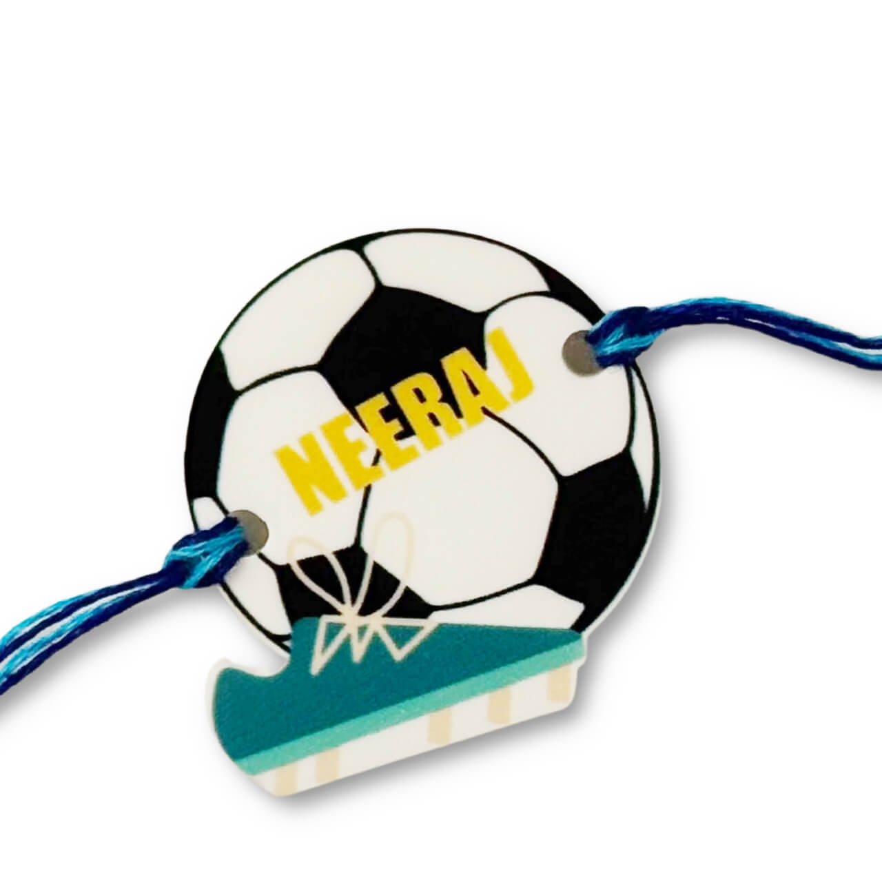 Football Goals - Personalized Rakhi for Kids Football Goals - Personalized Rakhi for Kids