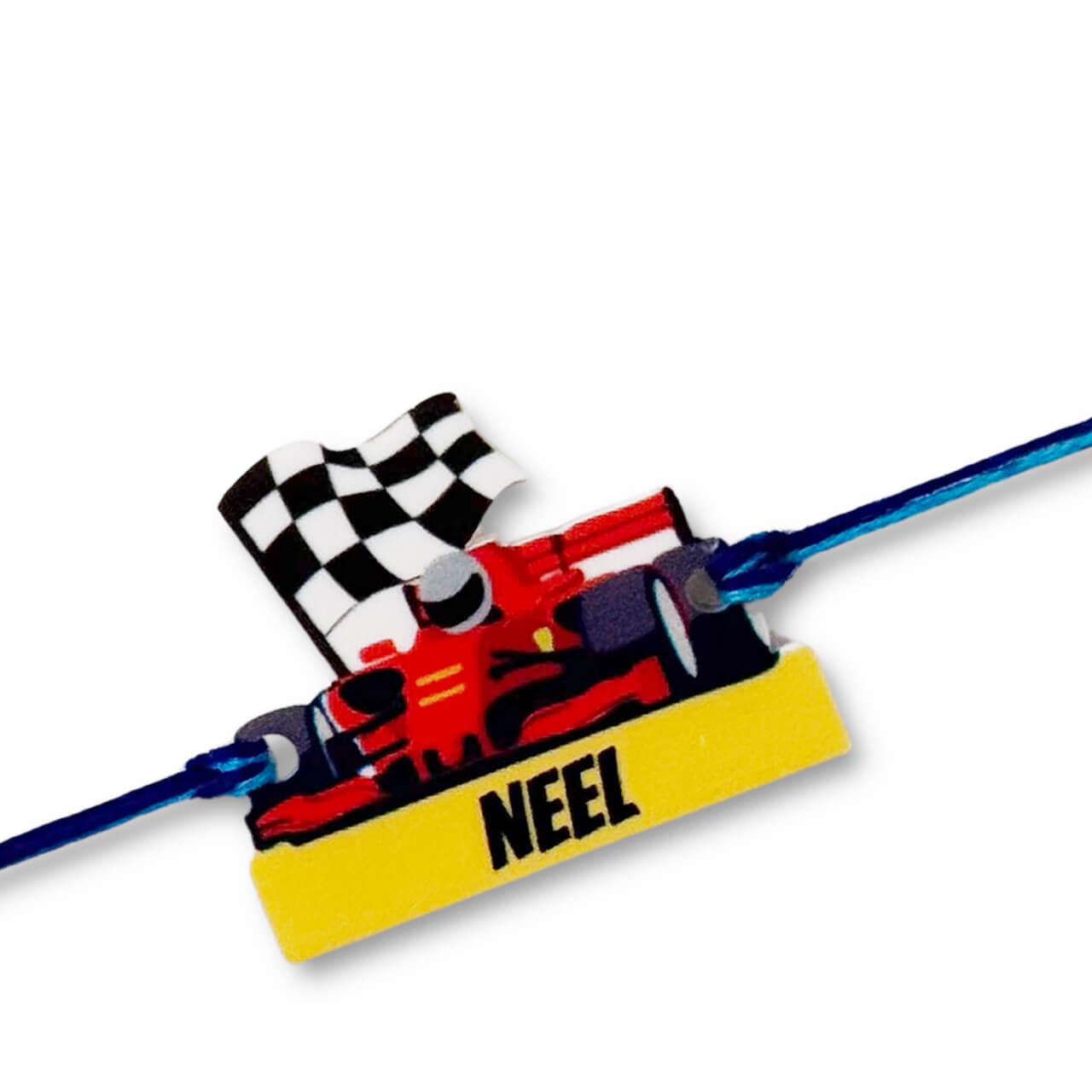 Racing Car - Personalized Rakhi for Kids Racing Car - Personalized Rakhi for Kids