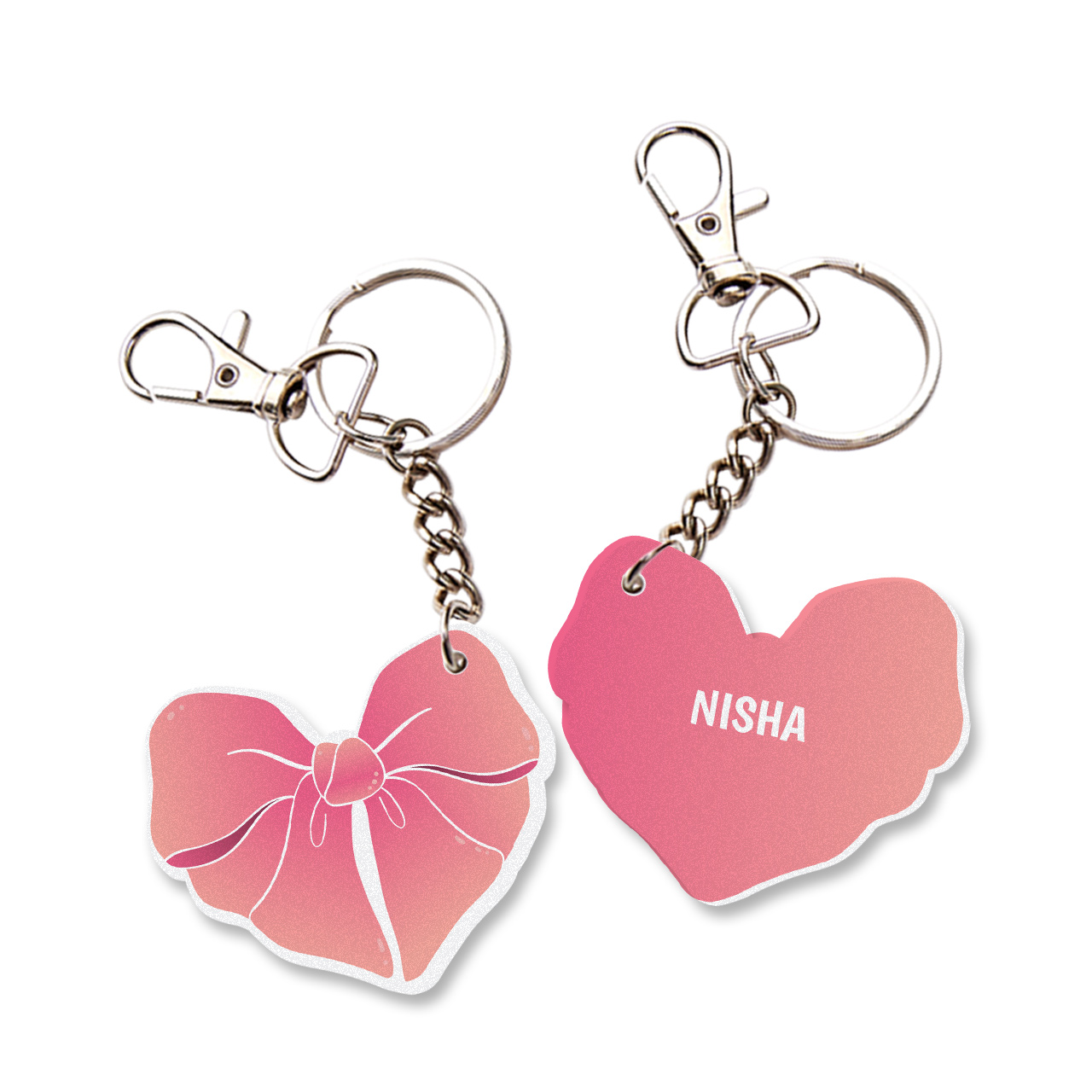 Blush and Bows - Quirky Personalized Keytags Blush and Bows - Quirky Personalized Keytags