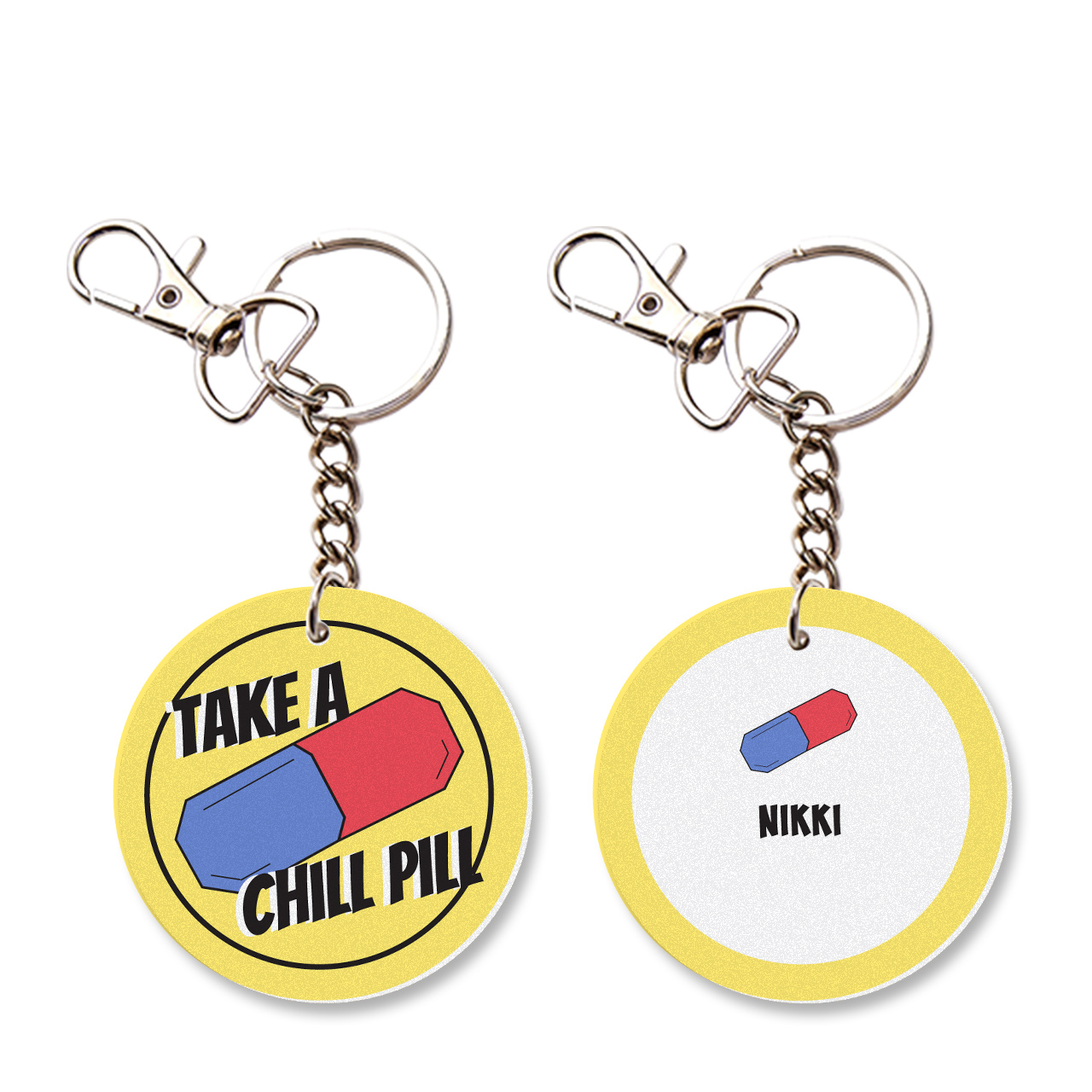 Chillax - Quirky Personalized Keytags Chillax - Quirky Personalized Keytags