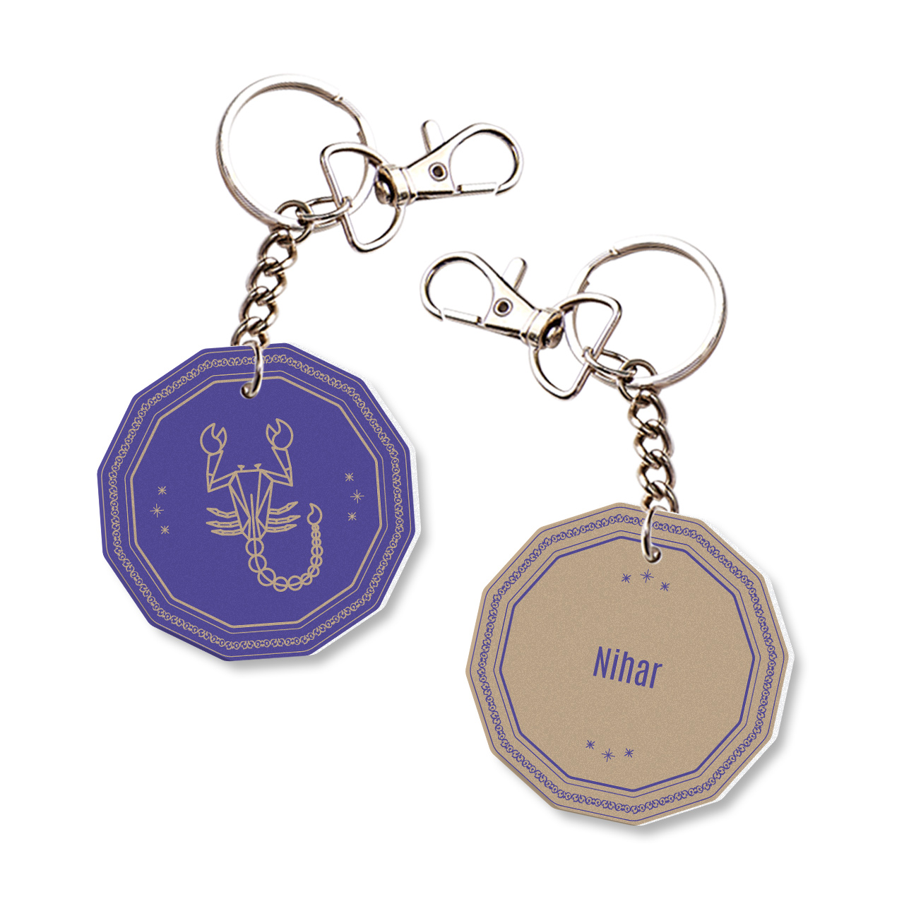 Cosmic Scorpio - Quirky Personalized Keytags